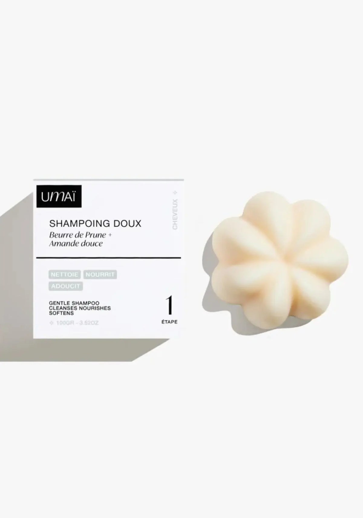 Le shampoing solide doux de chez Umai