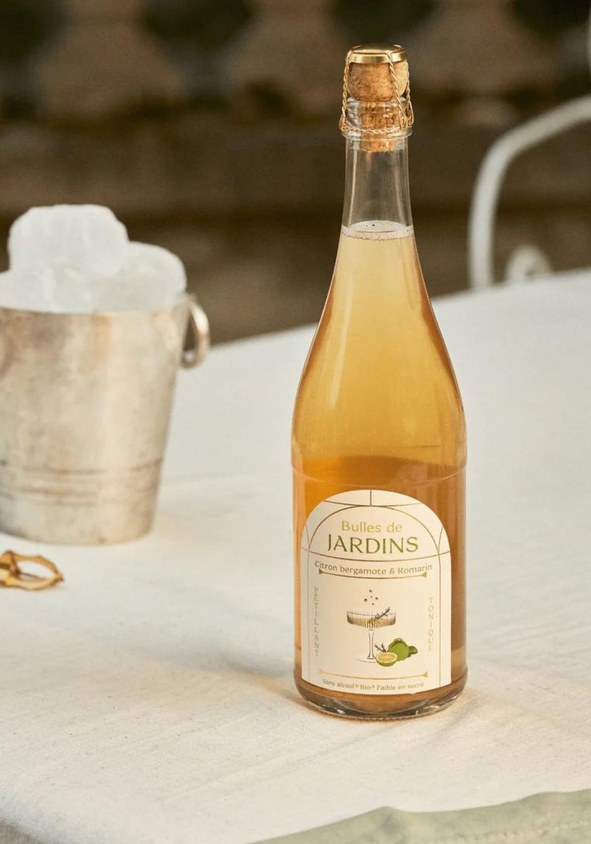Bulles saveur bergamote et romarin de chez Jardins.
