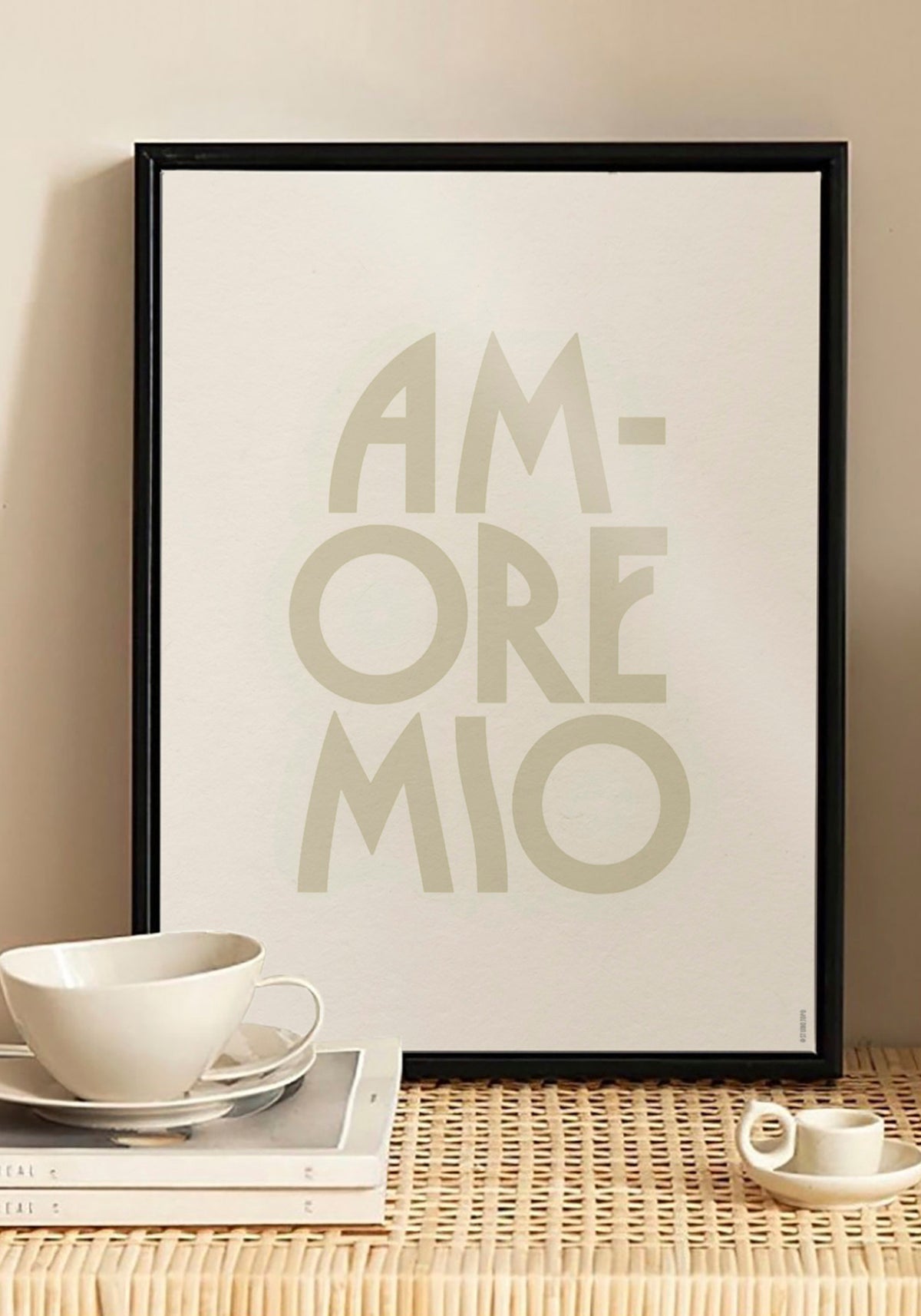 L'affiche typographique "Amore mio" en 30x40 cm de chez Studio Topo