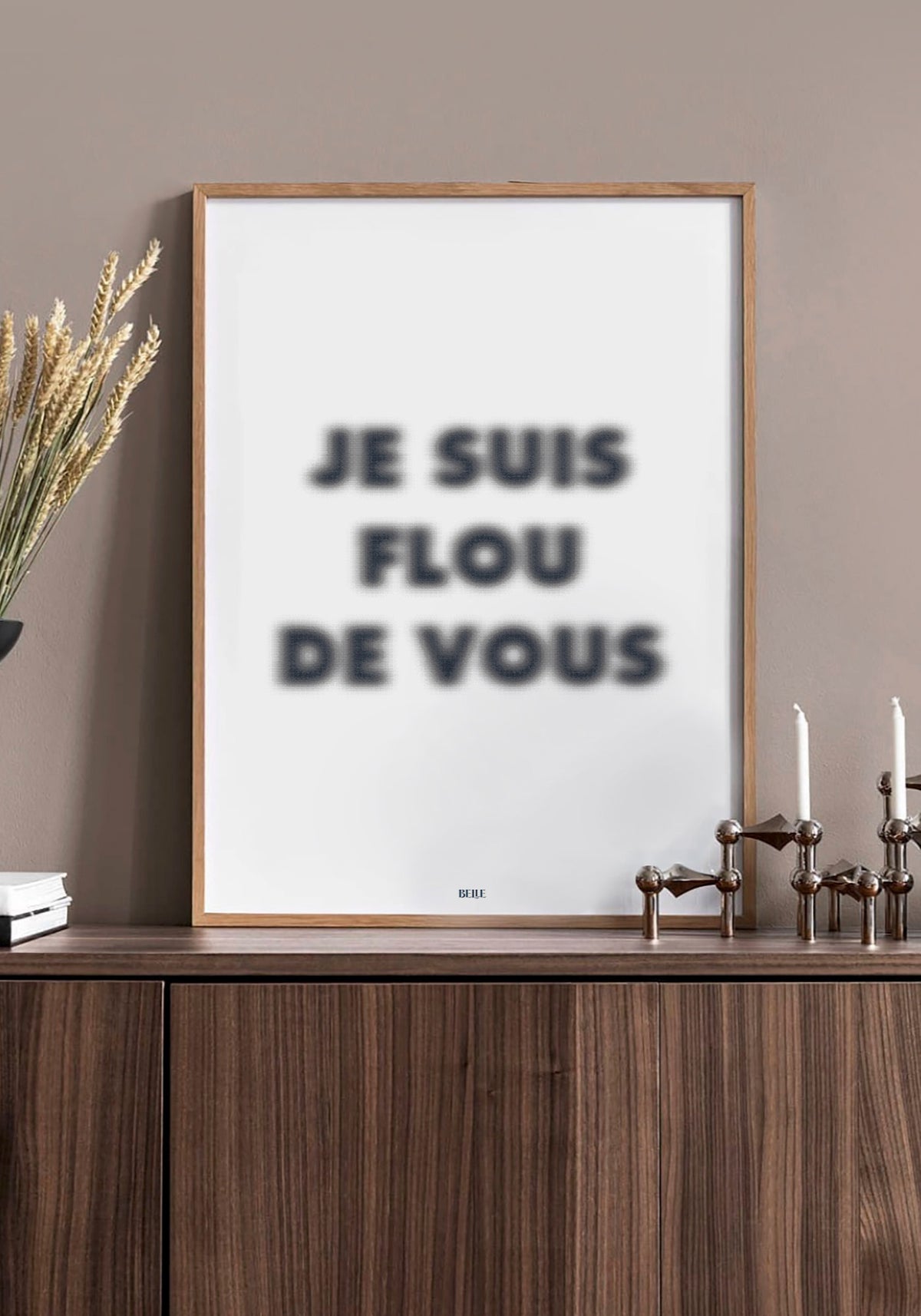 L'affiche typographique "Je suis flou de vous" en 21x30 cm de chez Studio Topo