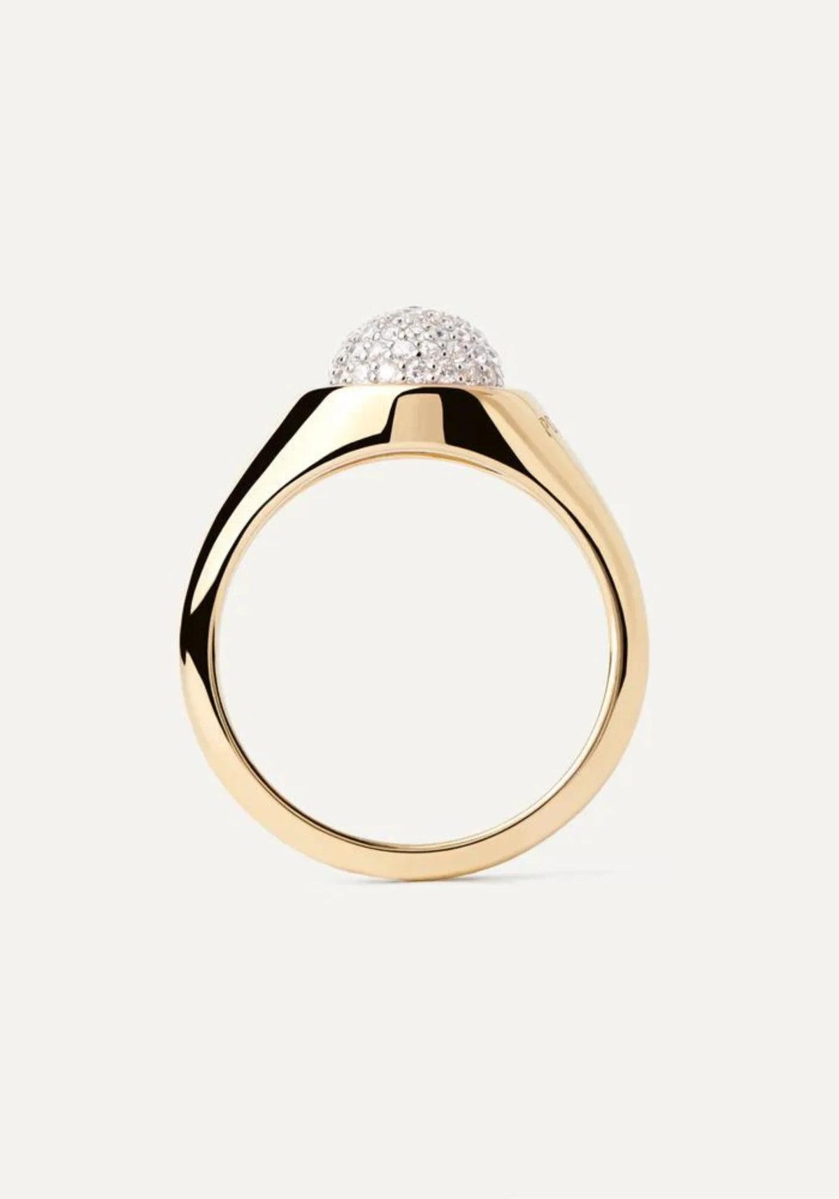 La bague pavée en or jaune 18 carats Moon pour femme de chez PD Paola