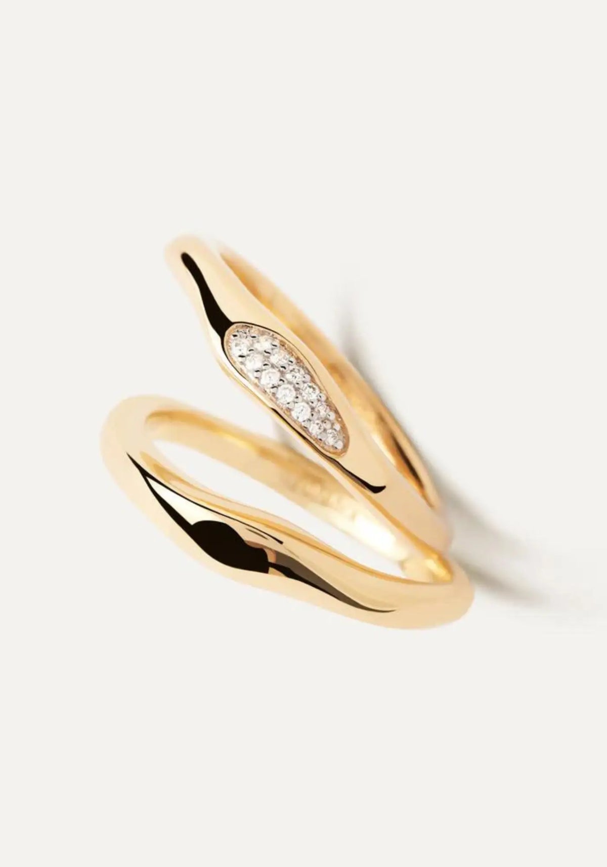 Les bagues Onda en or jaune 18 carats pour femme de chez PD Paola