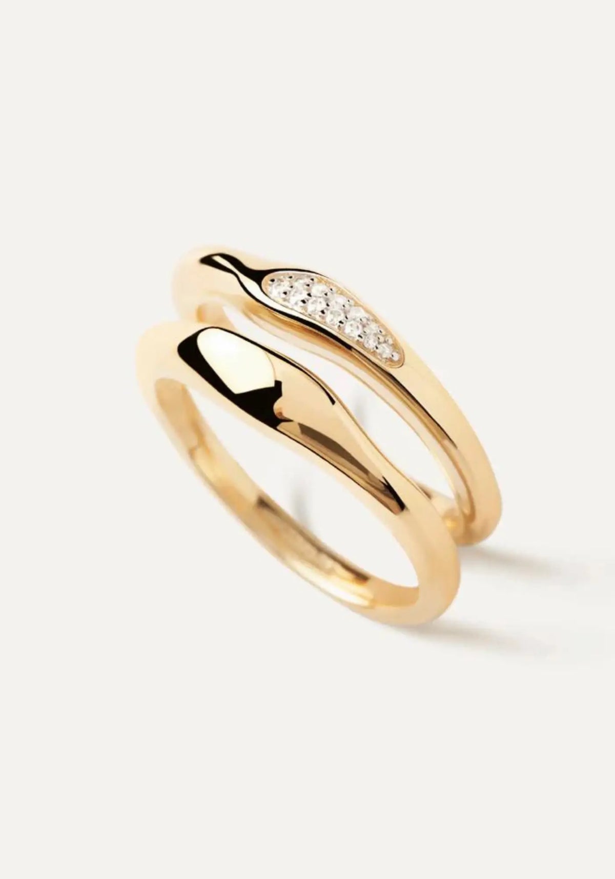 Les bagues Onda en or jaune 18 carats pour femme de chez PD Paola