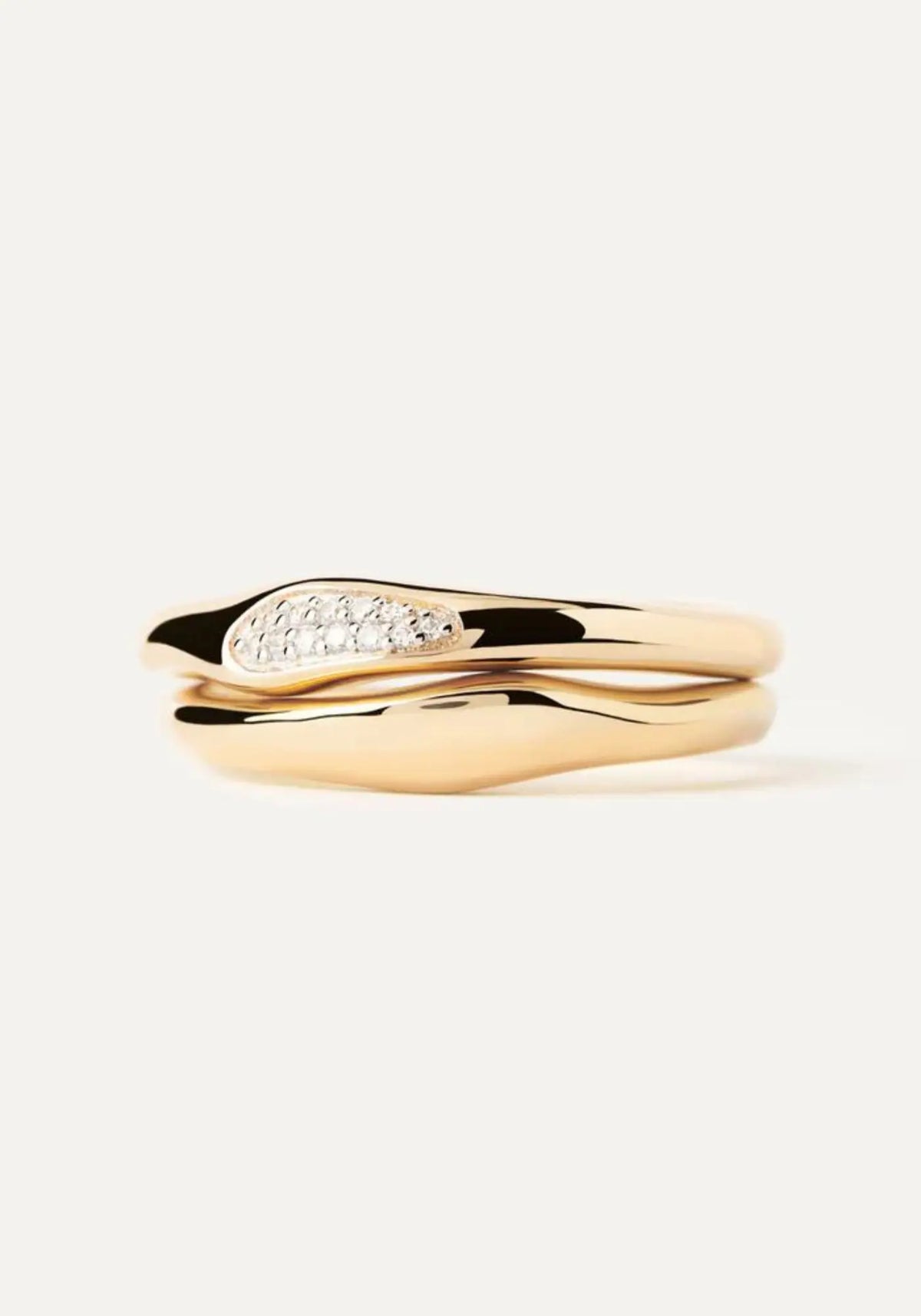 Les bagues Onda en or jaune 18 carats pour femme de chez PD Paola
