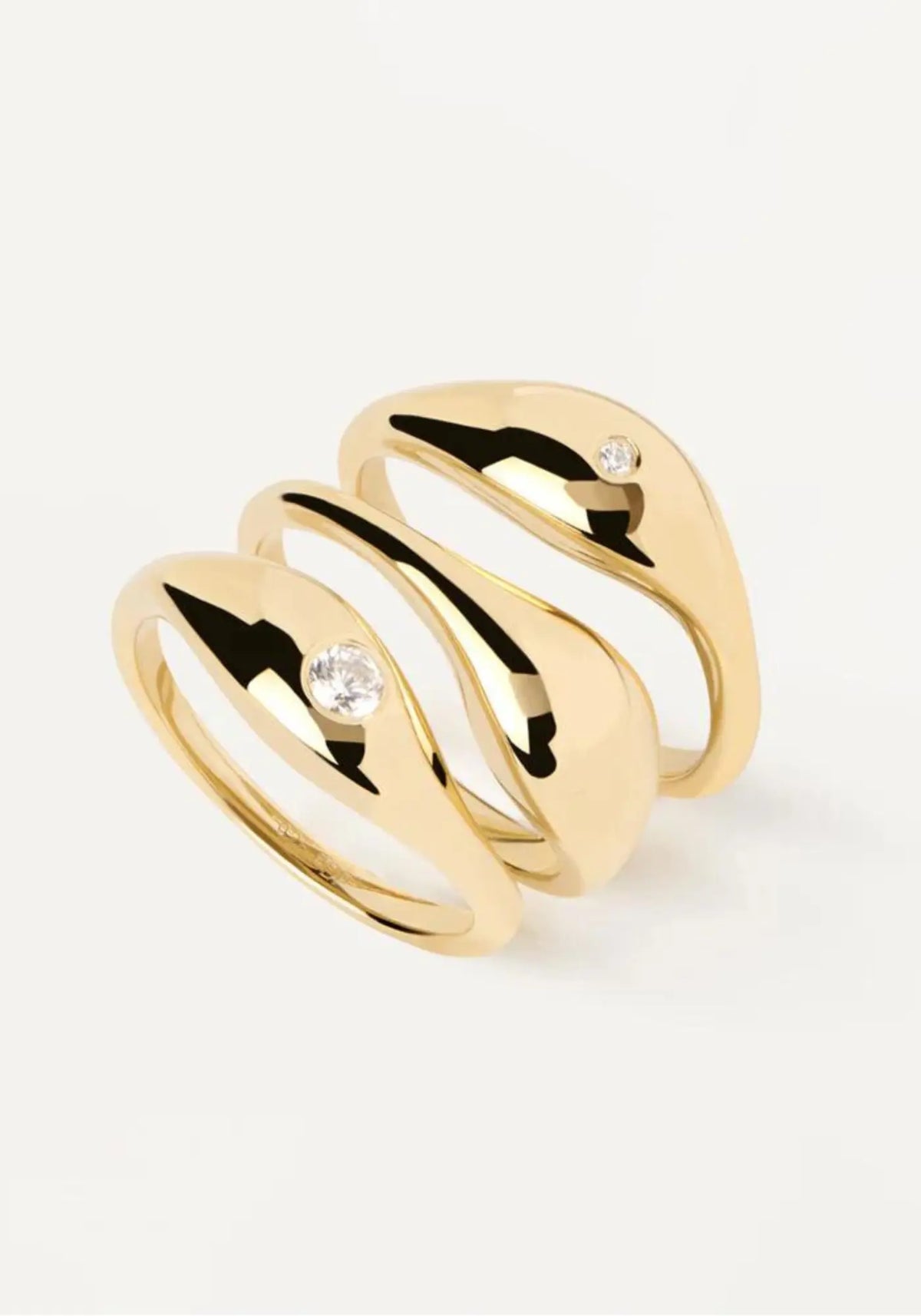 Les bagues Sugar en or jaune 18 carats pour femme de chez PD Paola