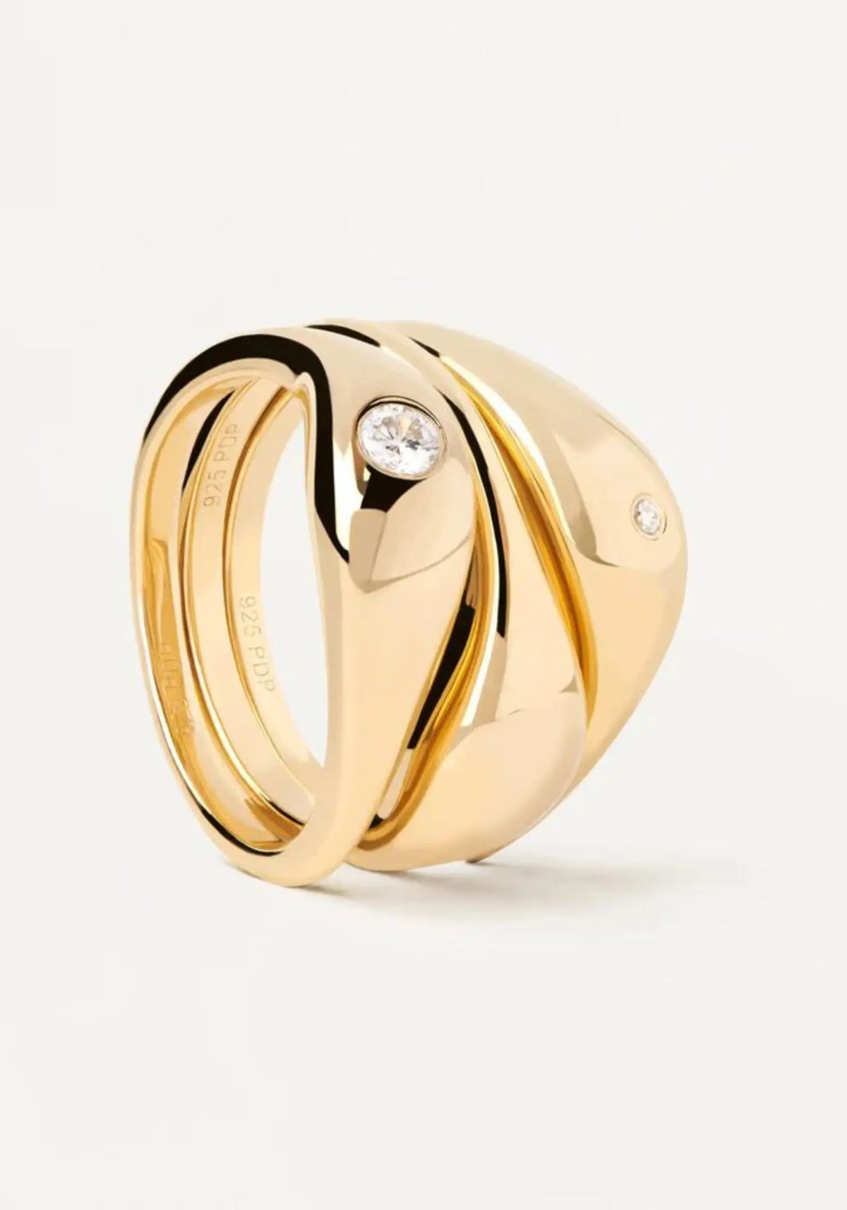 Les bagues Sugar en or jaune 18 carats pour femme de chez PD Paola