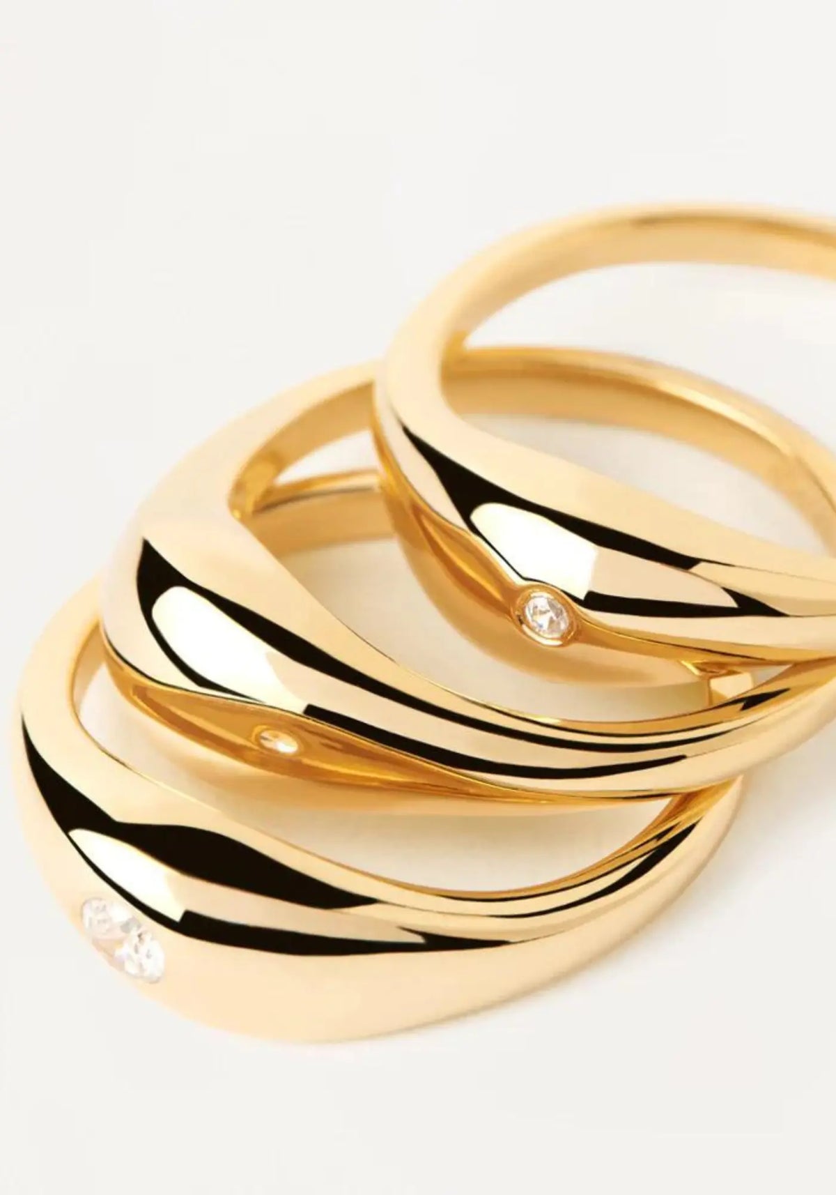 Les bagues Sugar en or jaune 18 carats pour femme de chez PD Paola