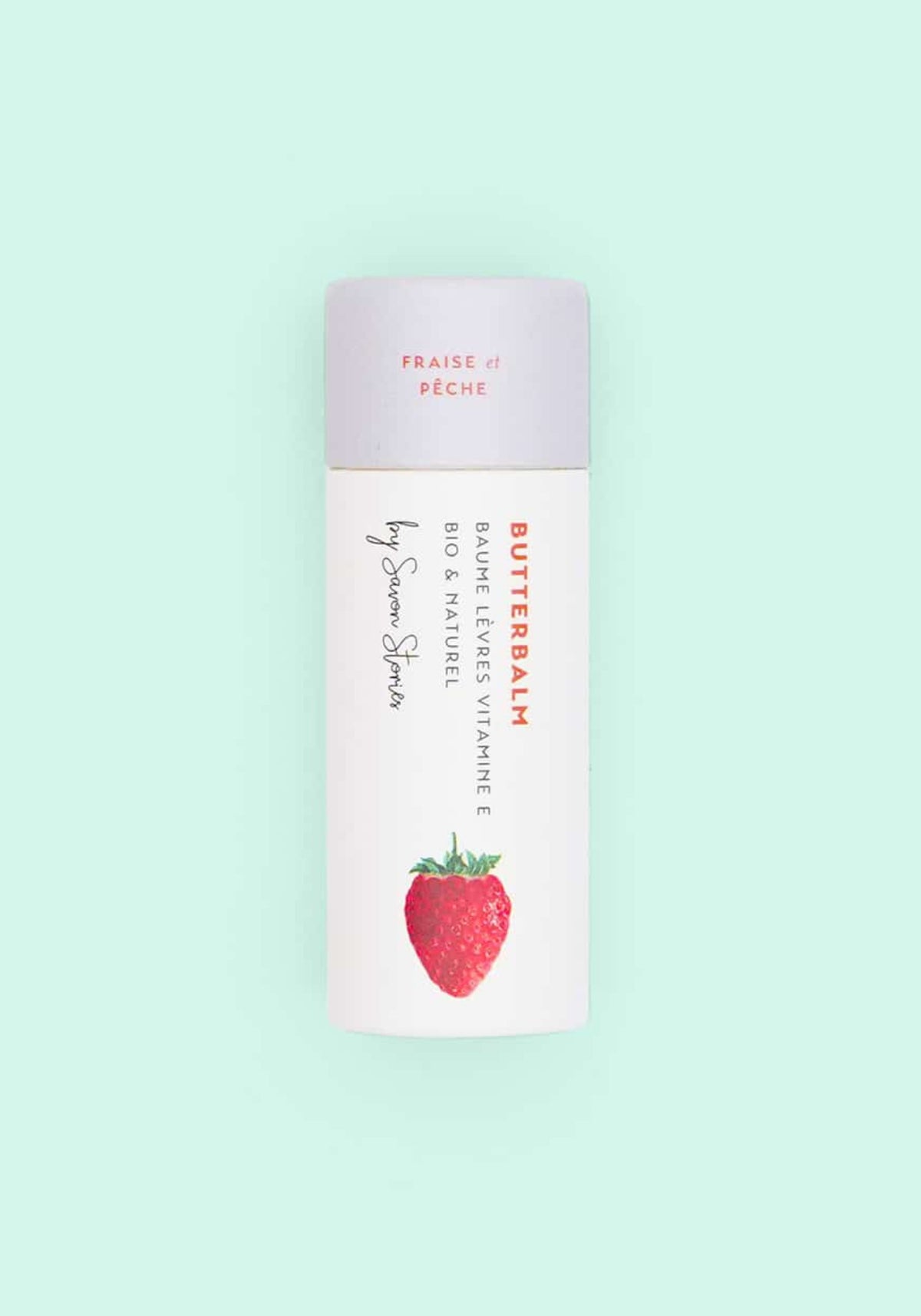 Le baume à lèvres senteur fraise de chez Savon Stories
