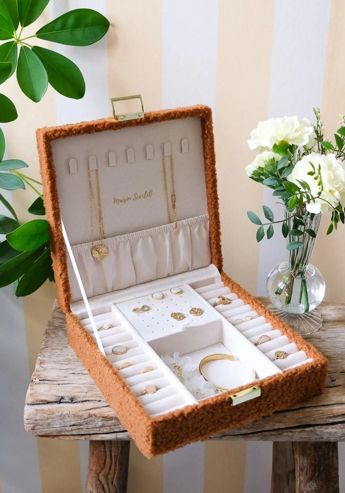 La boite à bijoux Anne teddy camel de chez Maison Scarlett