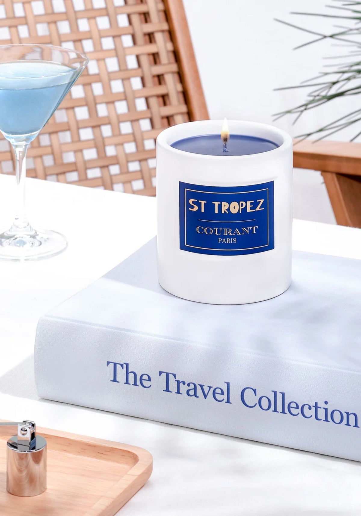 La bougie parfumée Saint Tropez de chez Courant Paris 