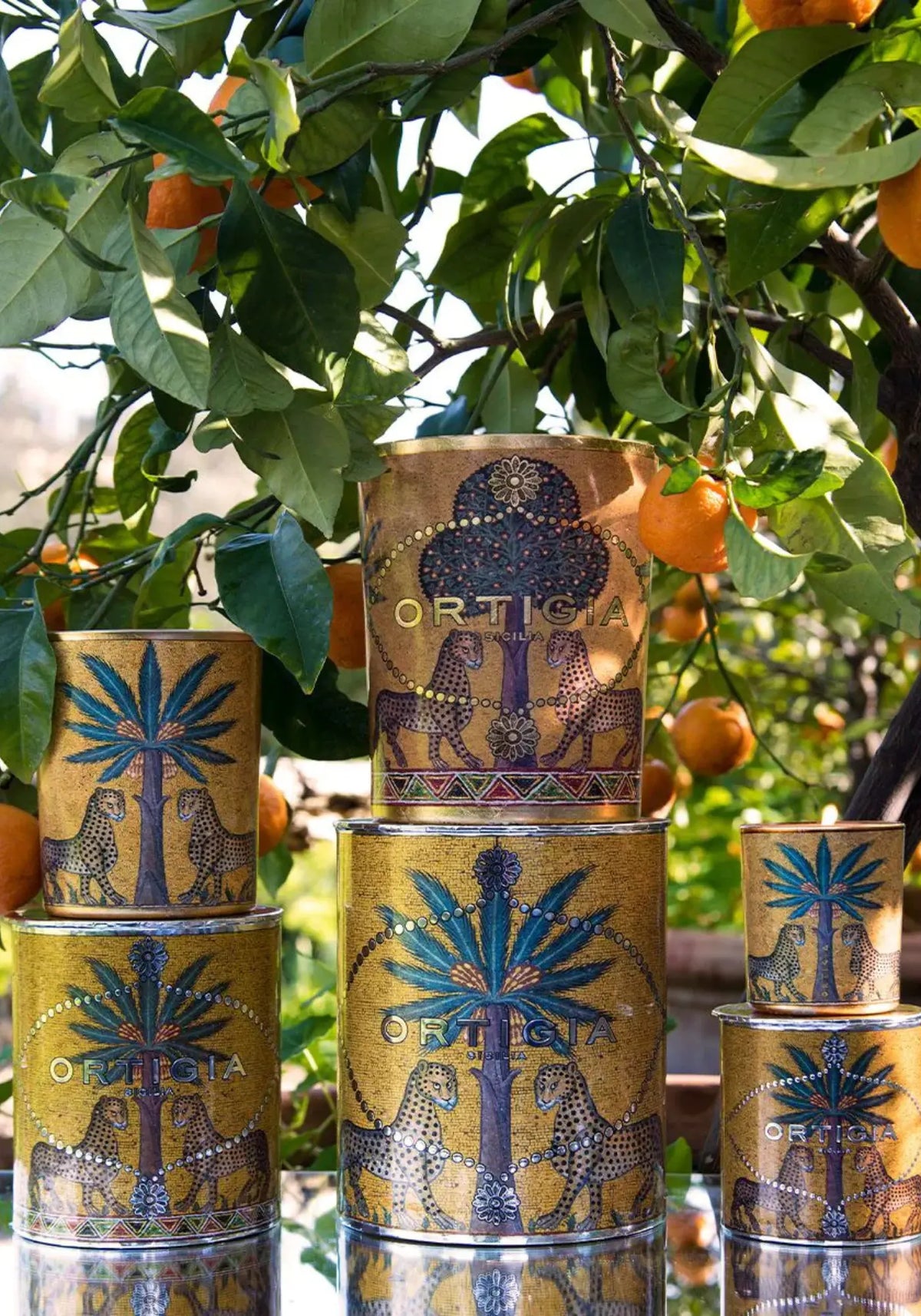 Les bougies décorées Zagara de chez Ortigia