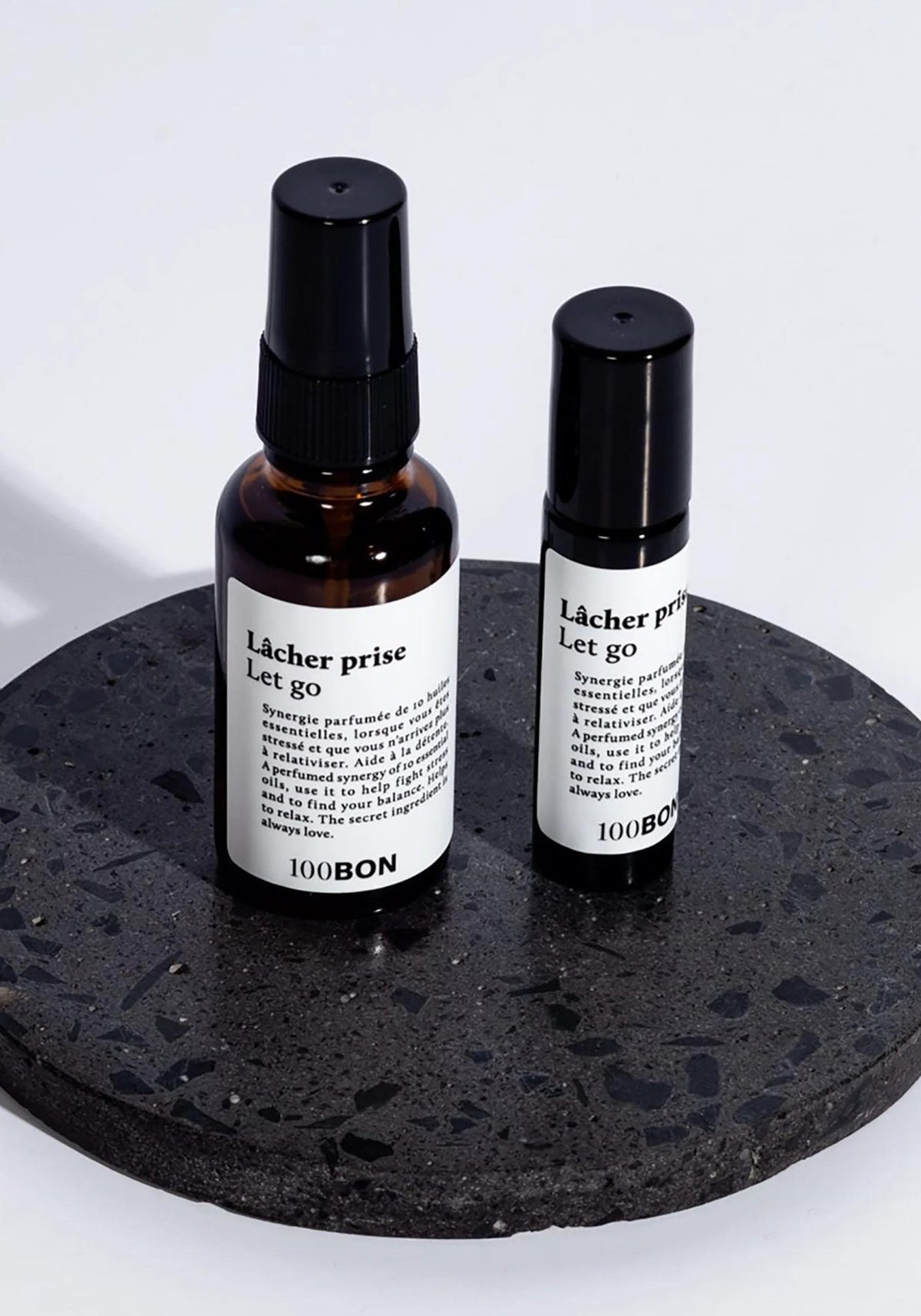 La brume parfumée spray et le roll-on Lâcher Prise de chez 100Bon