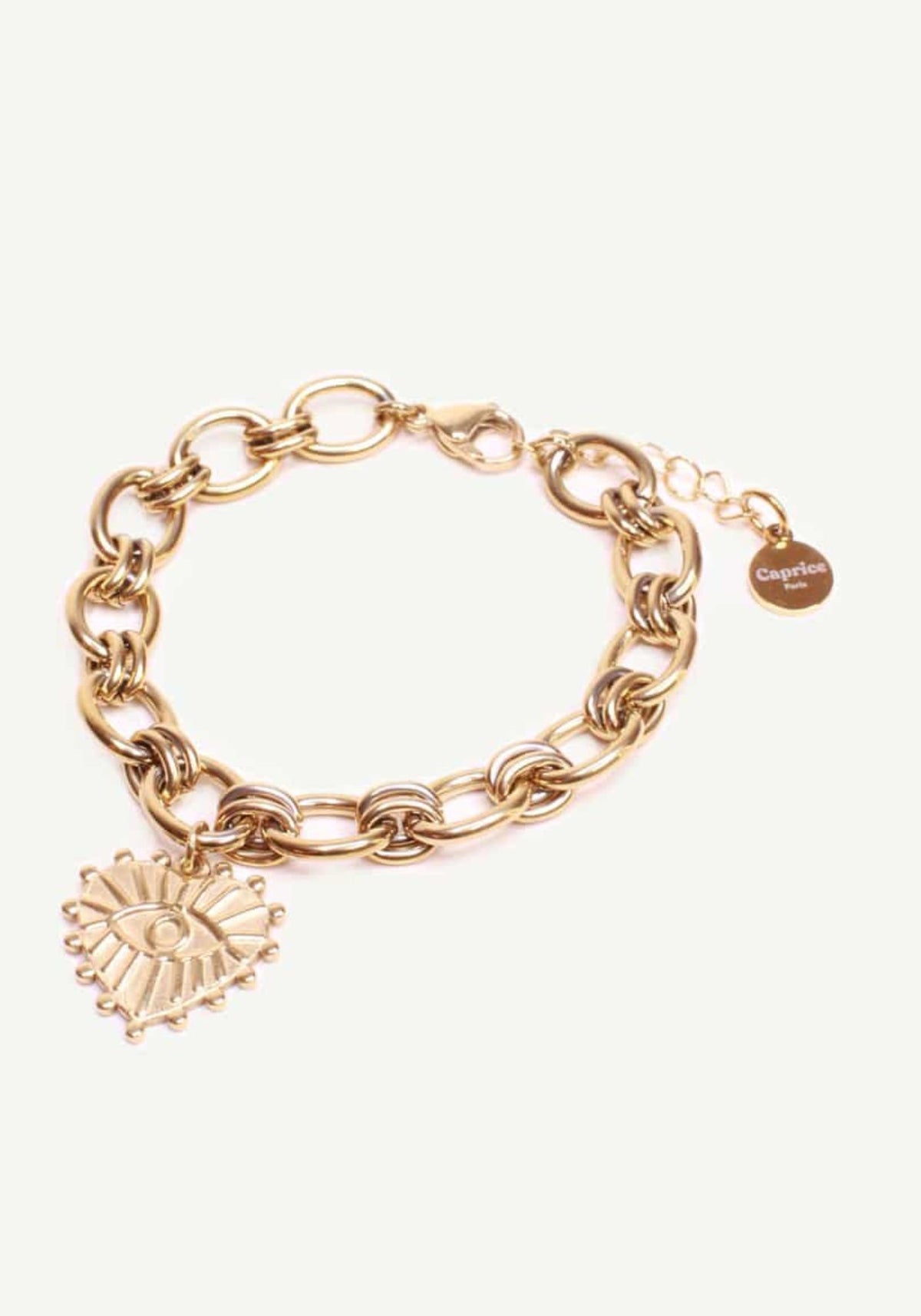 Bracelet Judith à breloque sur fond blanc de chez Caprice Paris