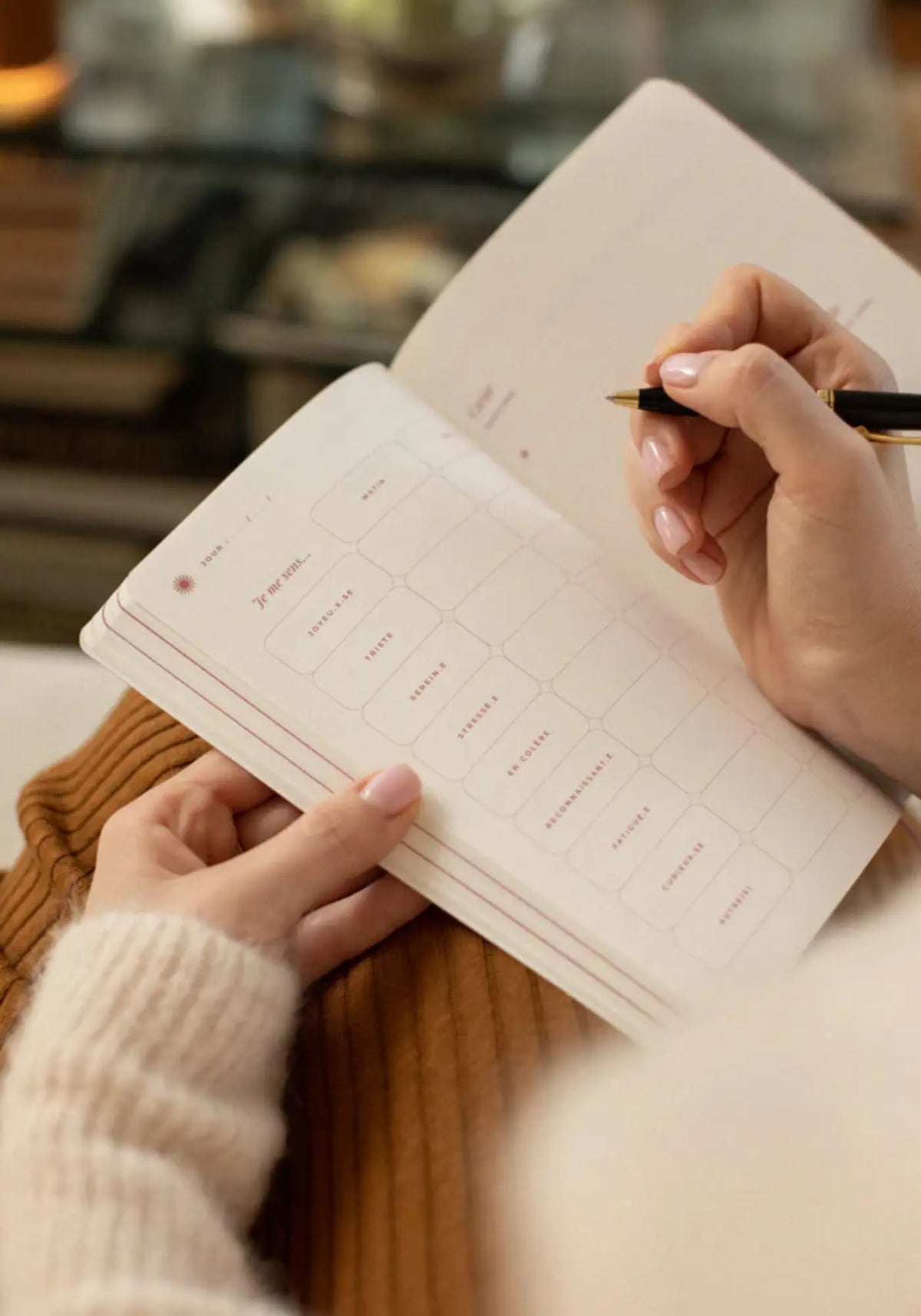 L'intérieur du carnet goguette Le Cocon