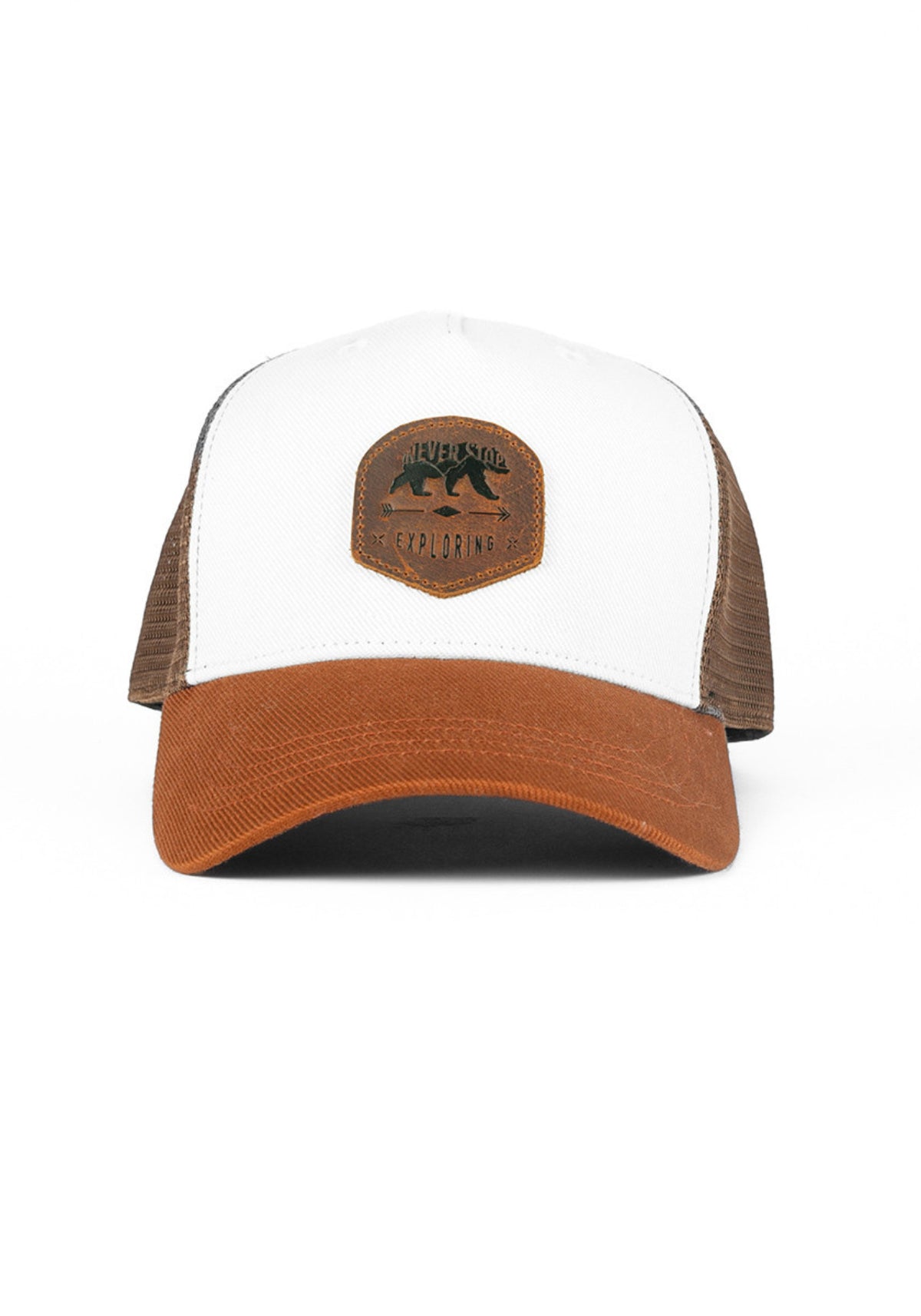 La casquette pour homme Trucker Exploring blanche de chez Alaskan Maker