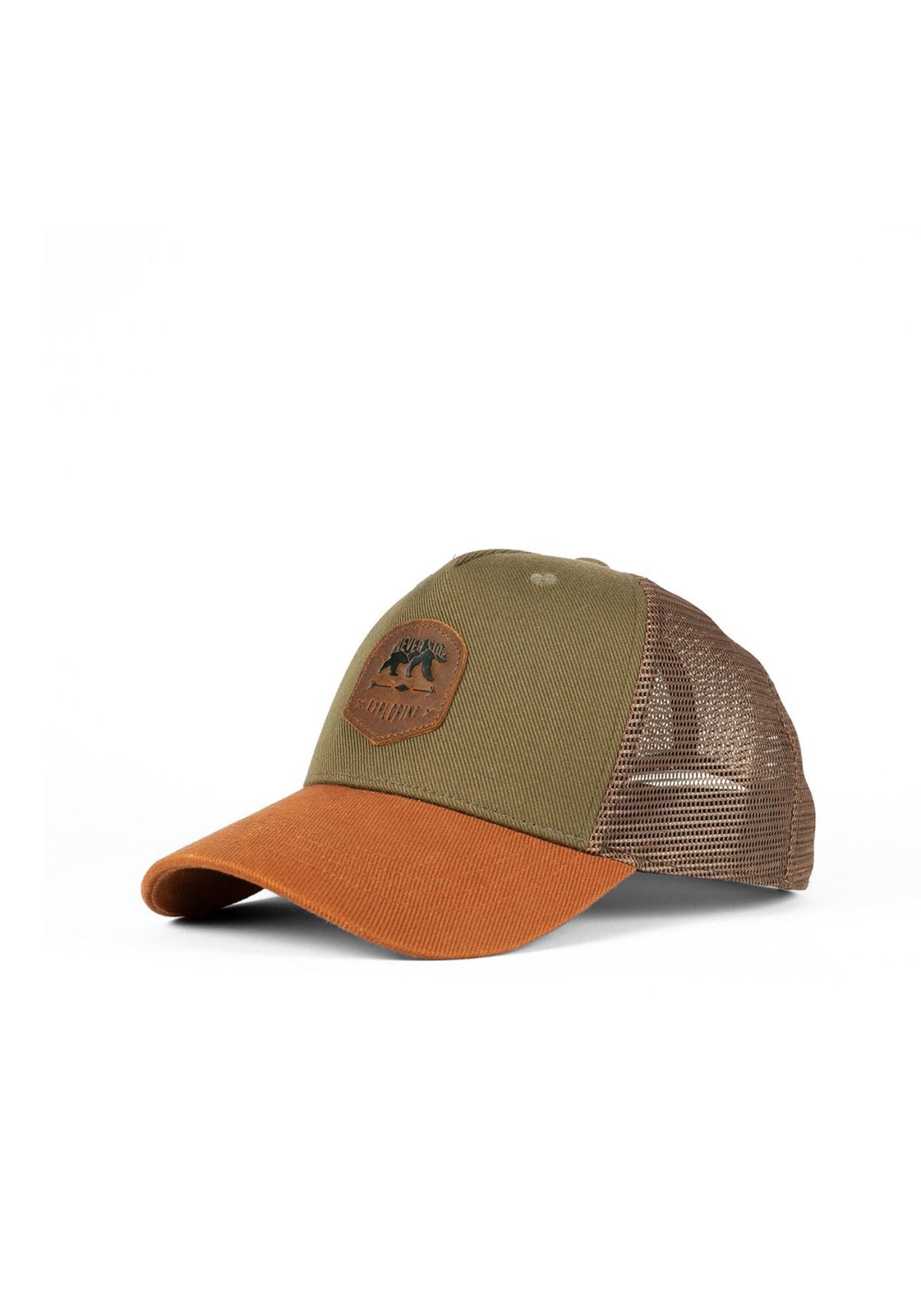 Photo produit sur fond blanc de la casquette Trucker kaki