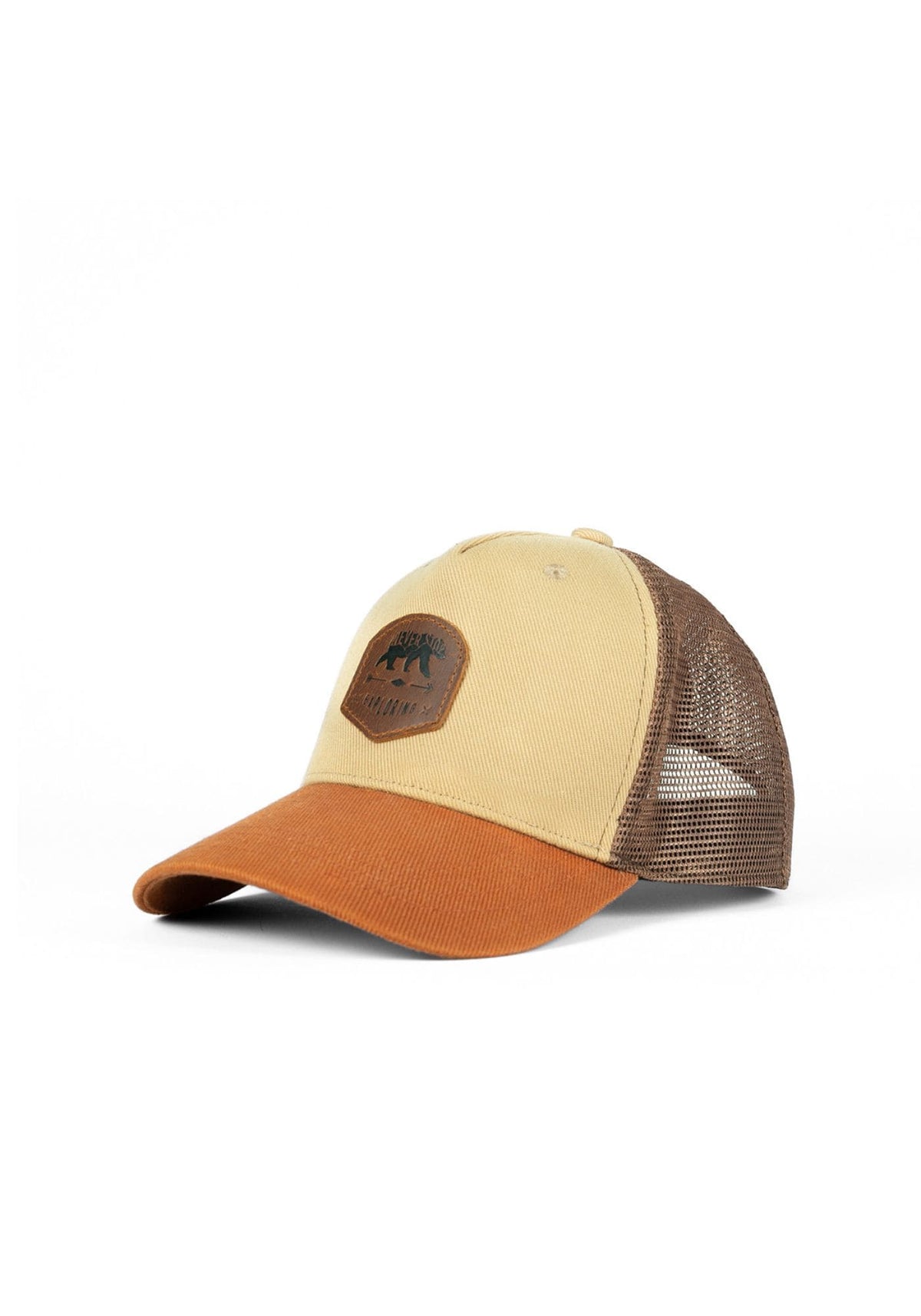 Photo produit sur fond blanc de la casquette Trucker sable