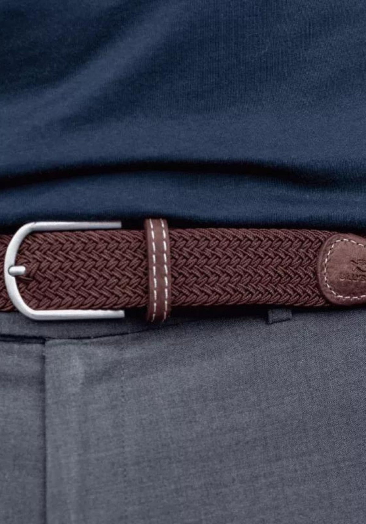 ceinture-tressee-unie-marron-feuille-billybelt