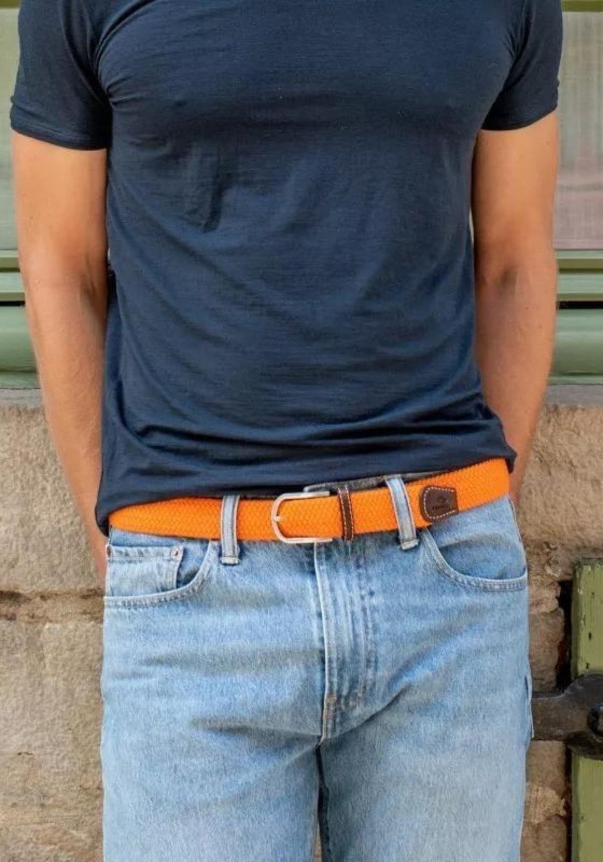 ceinture-tressee-unie-orange-paprika-billybelt