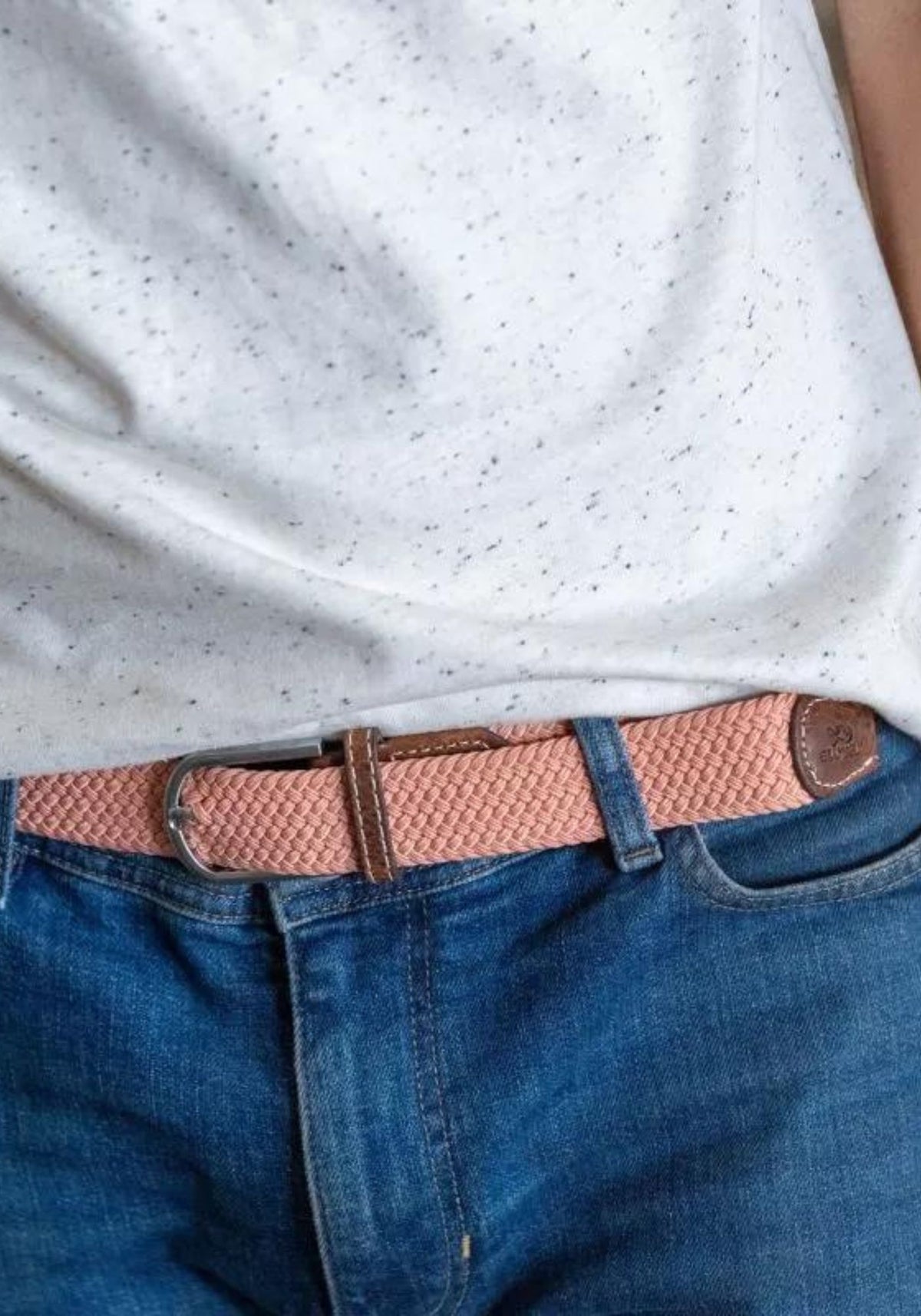 ceinture-tressee-unie-peche-billybelt