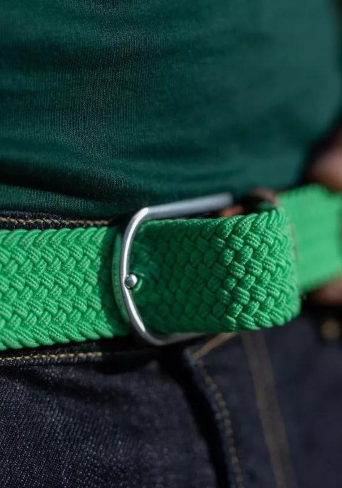 Ceinture tressée unie