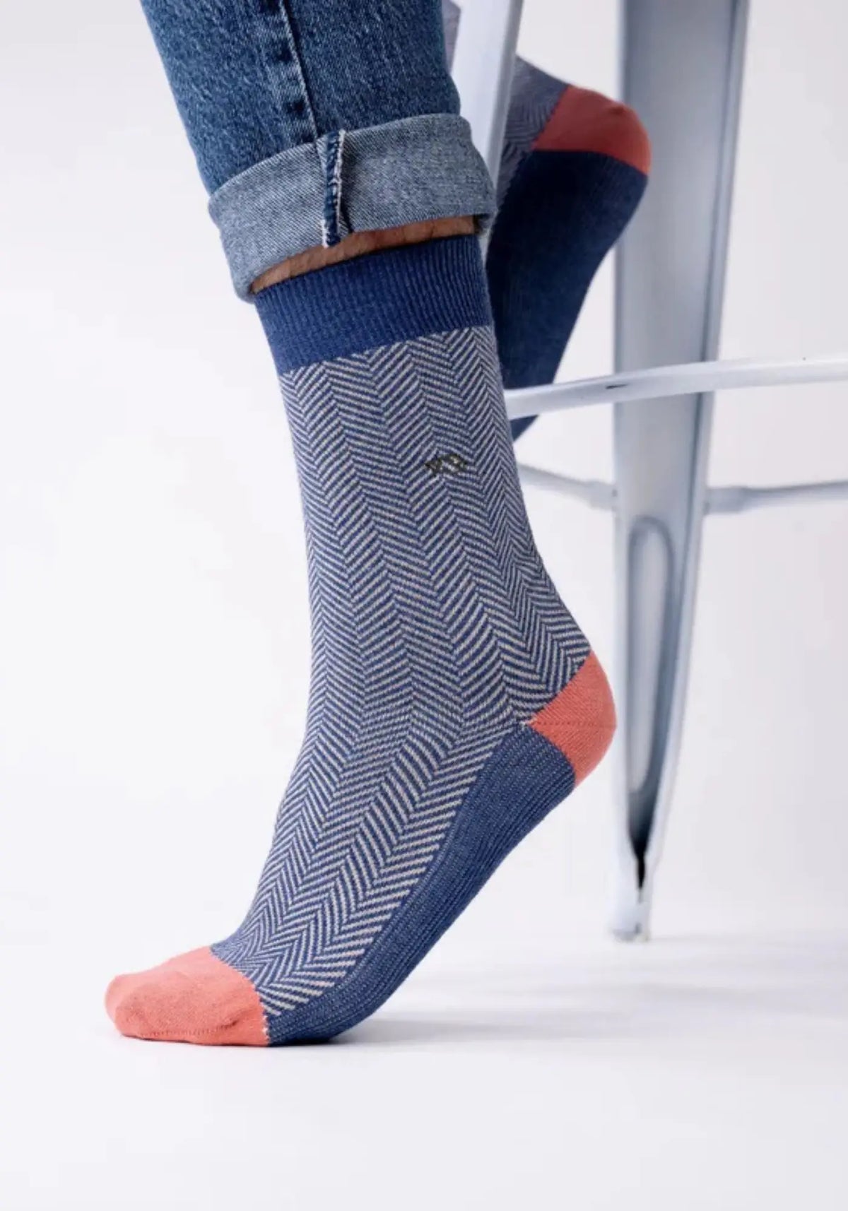 Les chaussettes coton chevron disko de chez Billy Belt