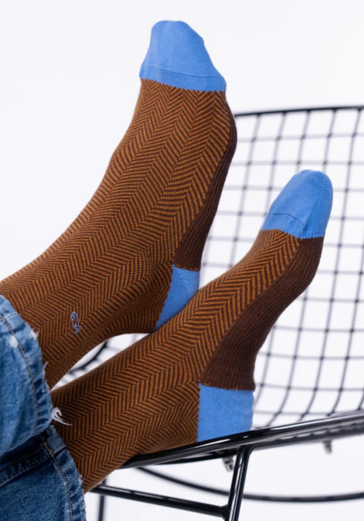 Les chaussettes en coton chevron epicea de chez Billybelt
