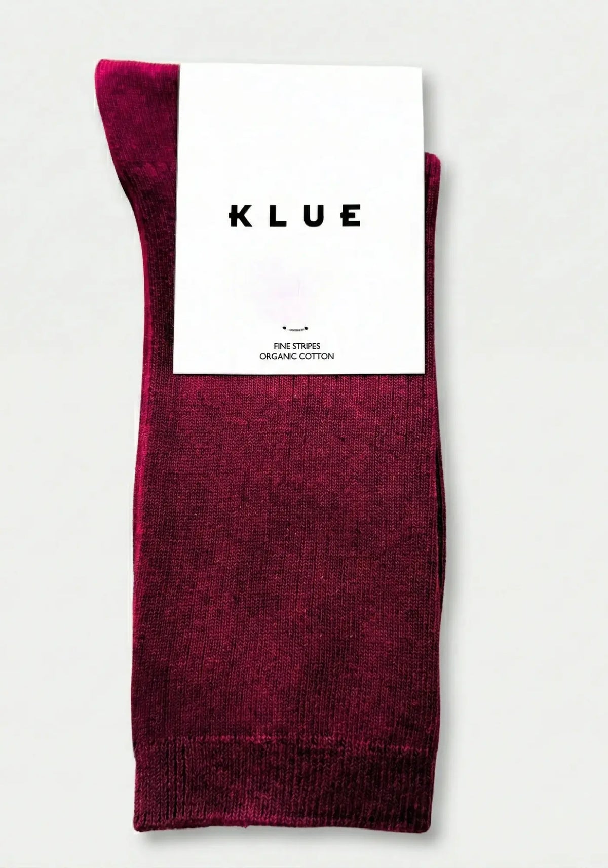 Les chaussettes en coton biologique burgundy de chez Klue