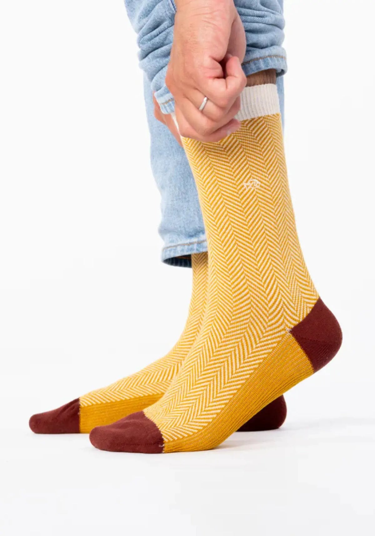 Les chaussettes en coton chevron dune de chez Billybelt
