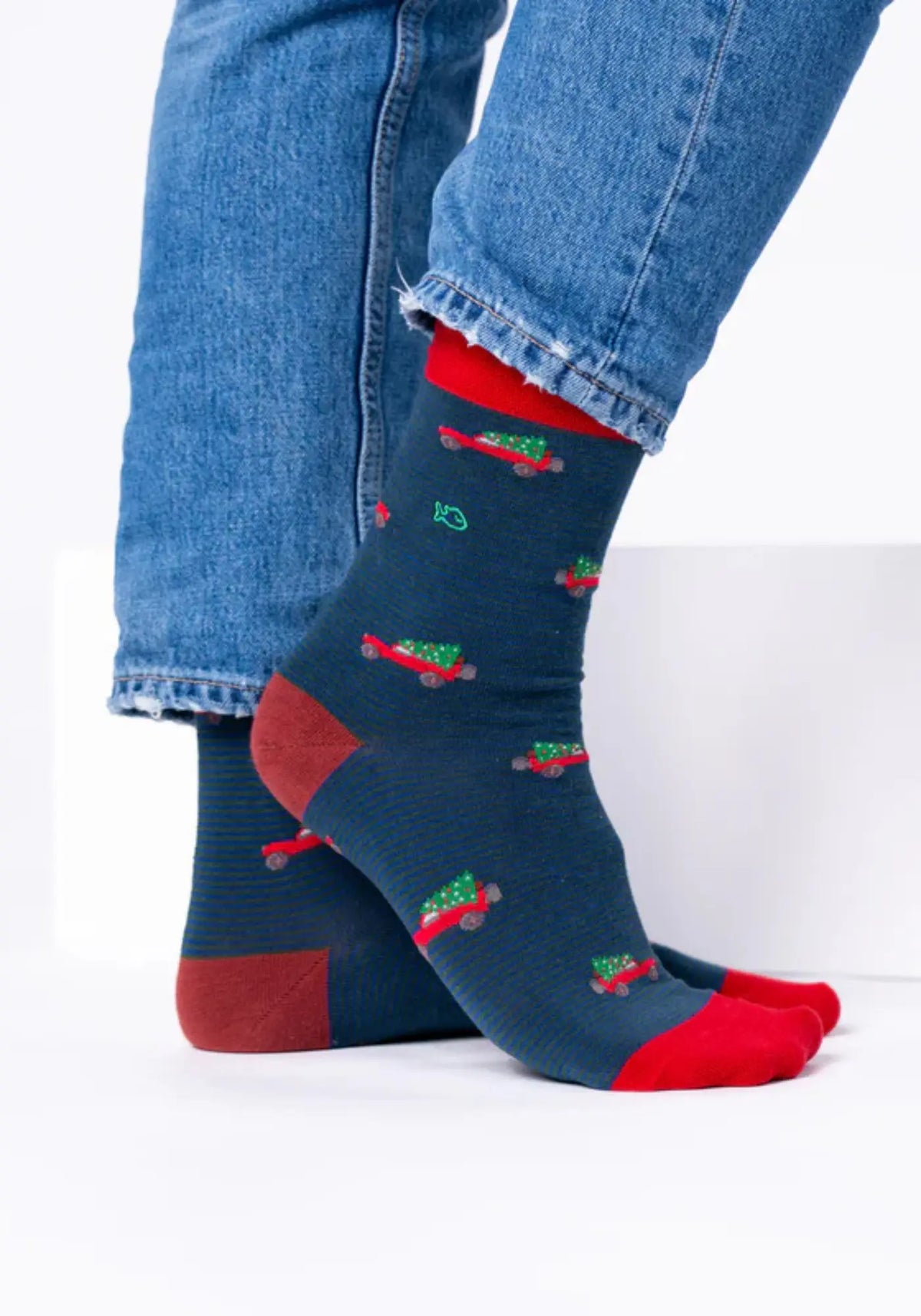 Les chaussettes fantaisie Christmas jeep de chez Billybelt