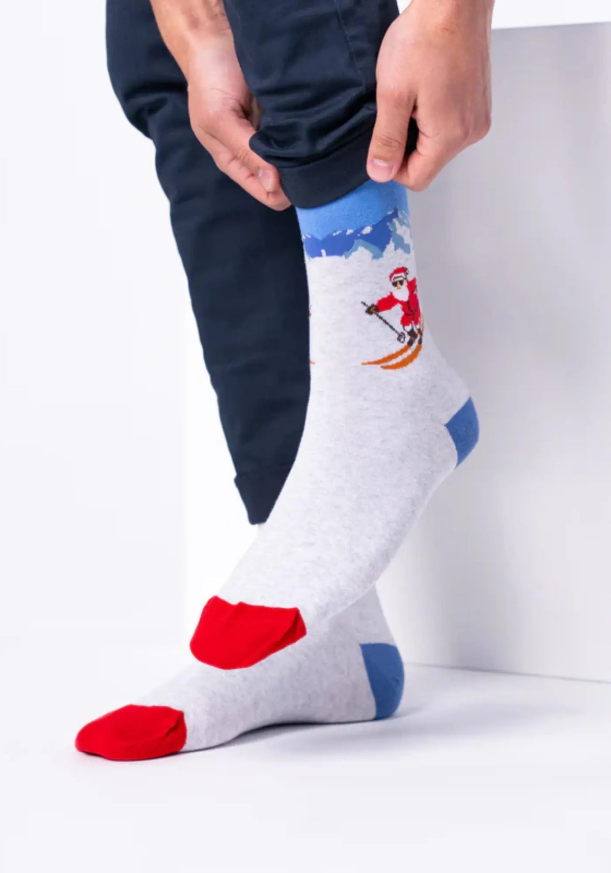Les chaussettes fantaisie crazy snow de chez Billybelt