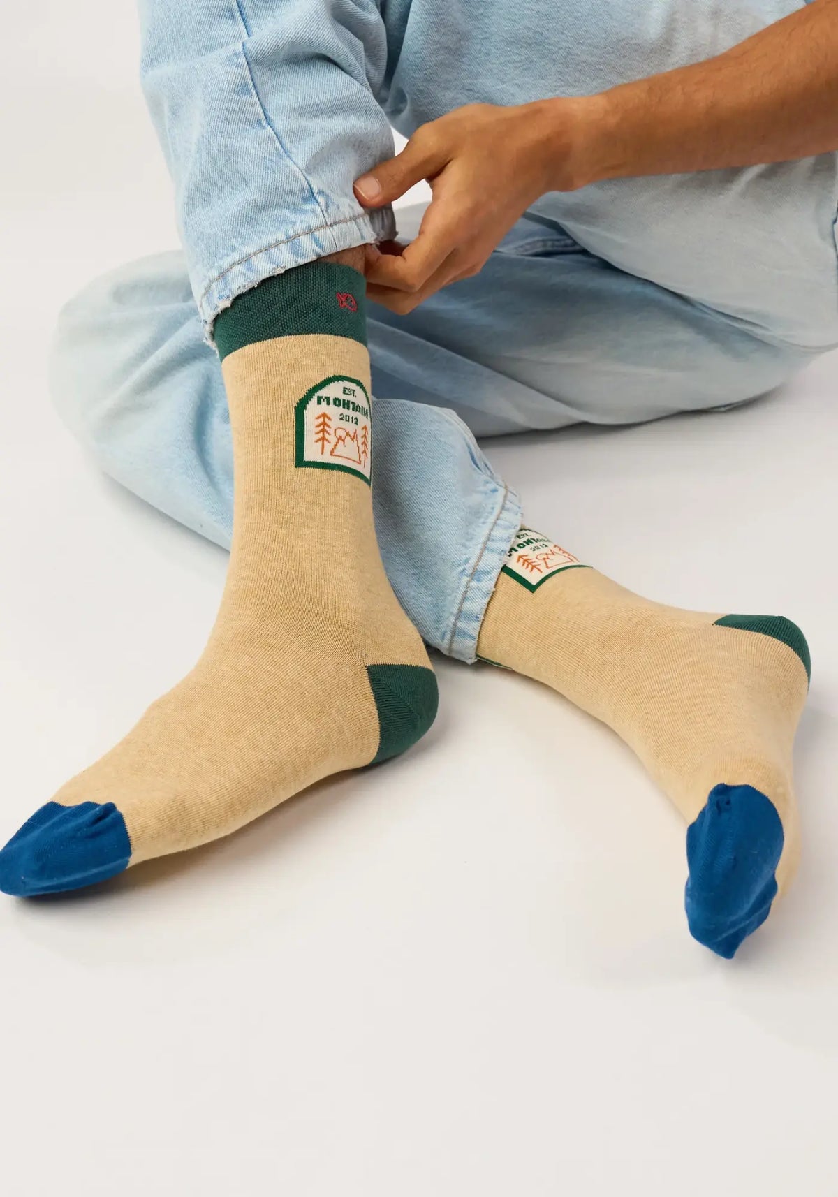Les chaussettes fantaisie mountain patch de chez Billybelt