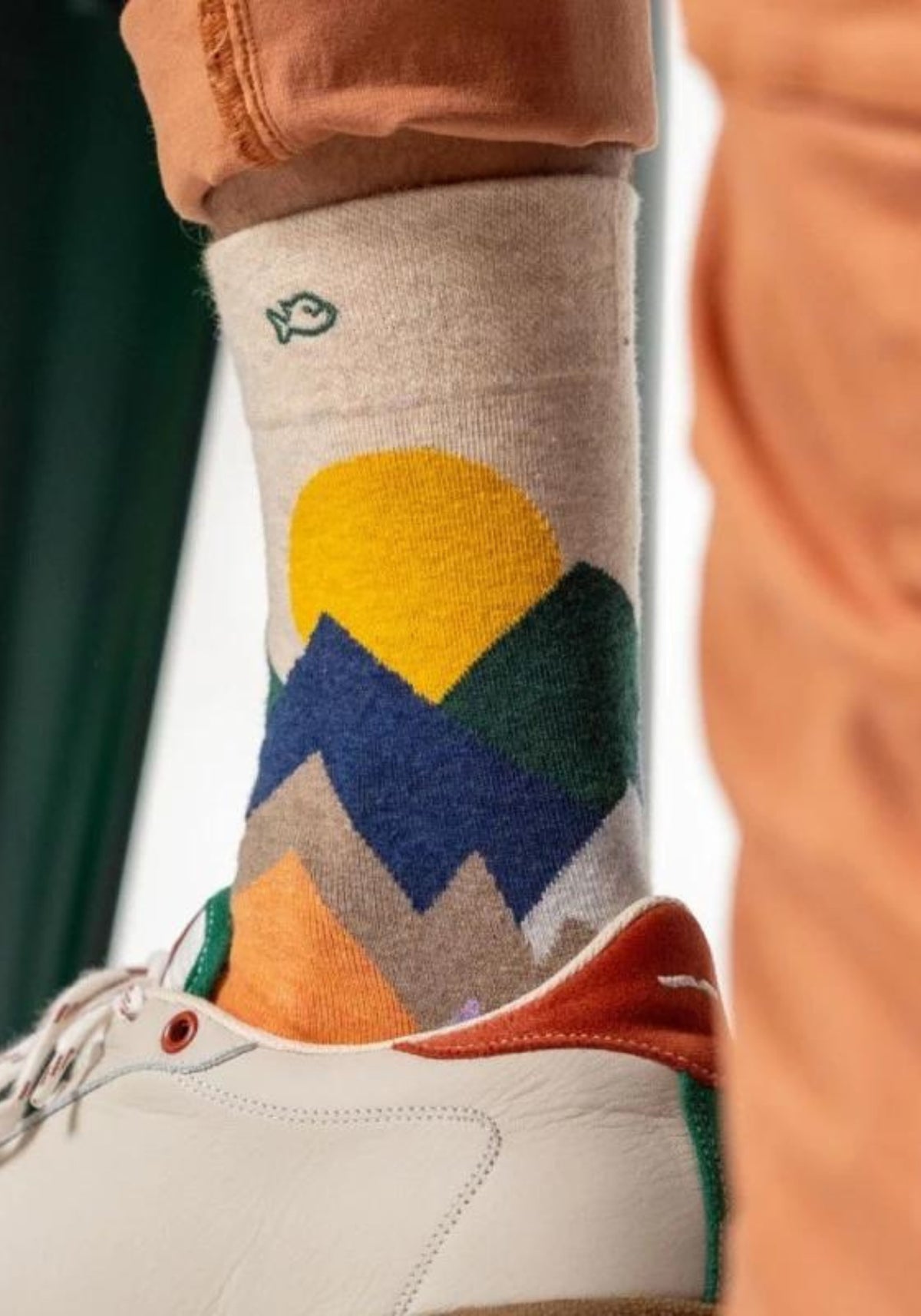 L'homme porte les chaussettes fantaisie Palccoyo de chez Billybelt