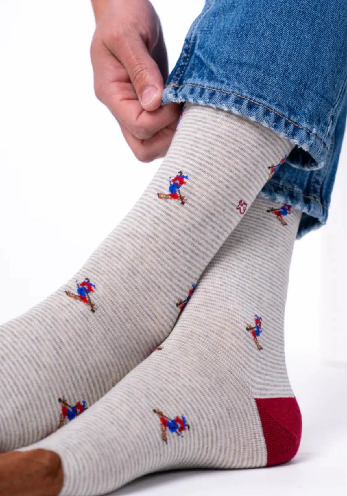 Le chaussettes fantaisie piste rouge de chez Billybelt