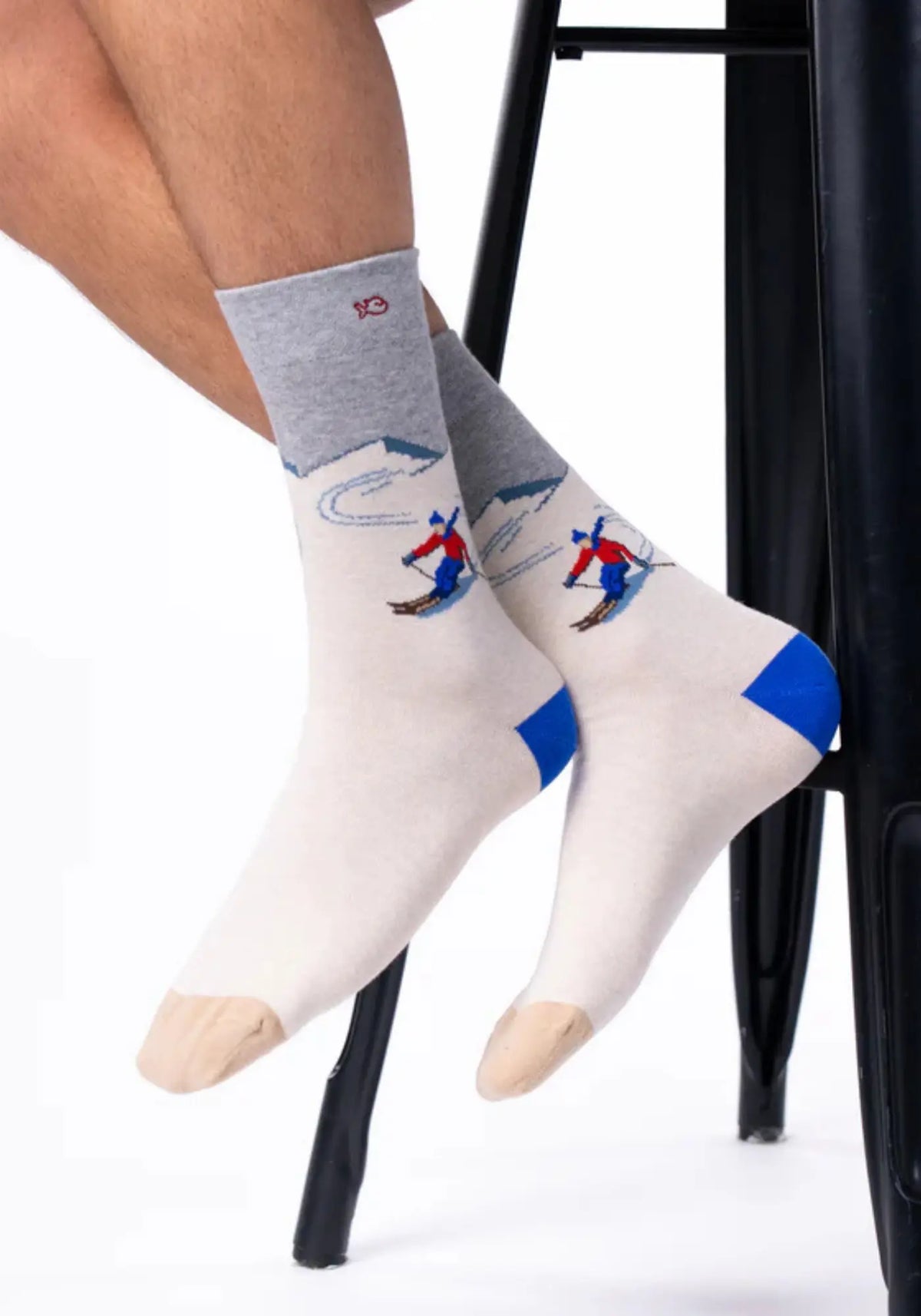 Les chaussettes fantaisie skieur de chez Billybelt