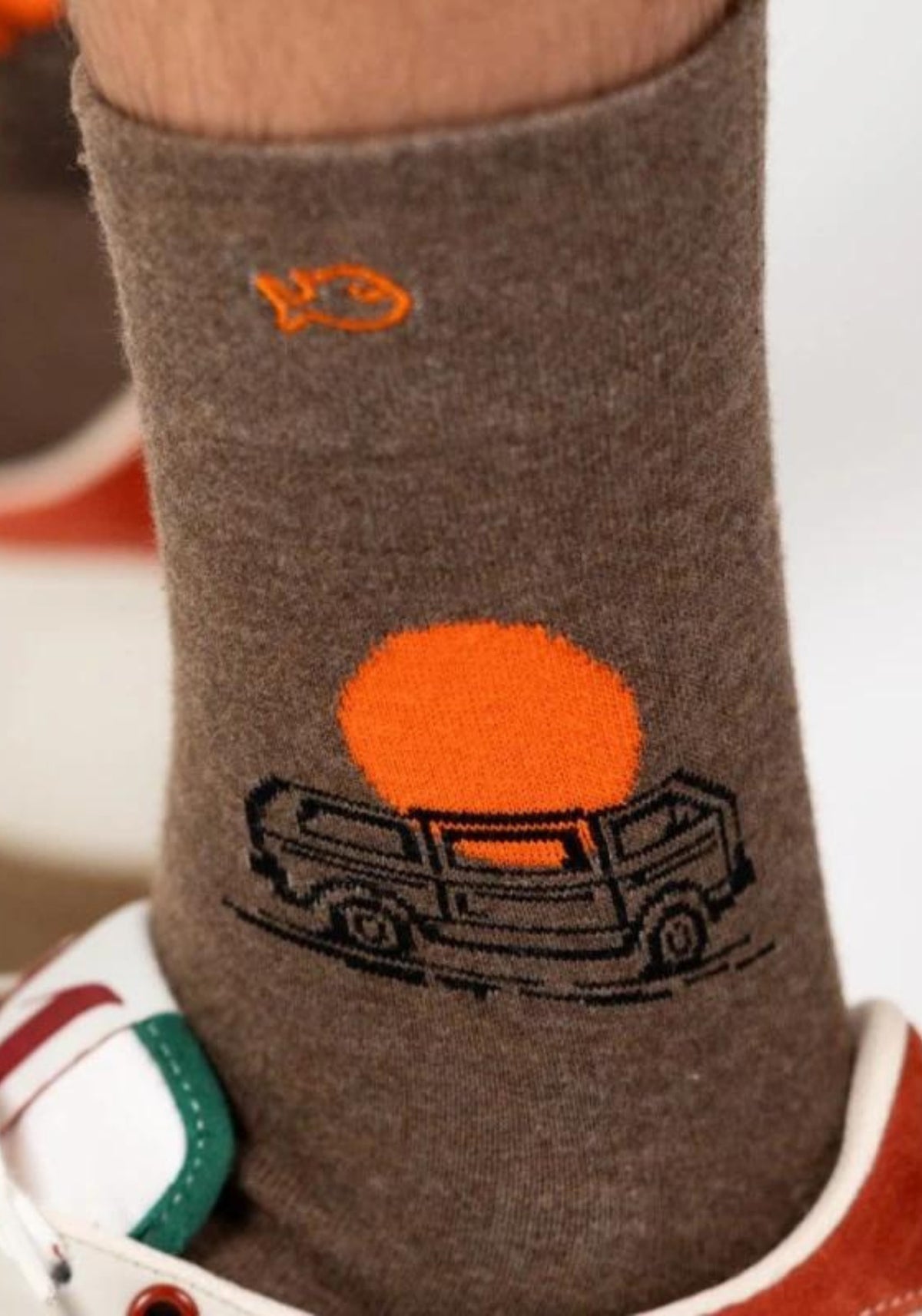 Zoom sur les chaussettes fantaisie Van Trip pour homme de chez Billybelt