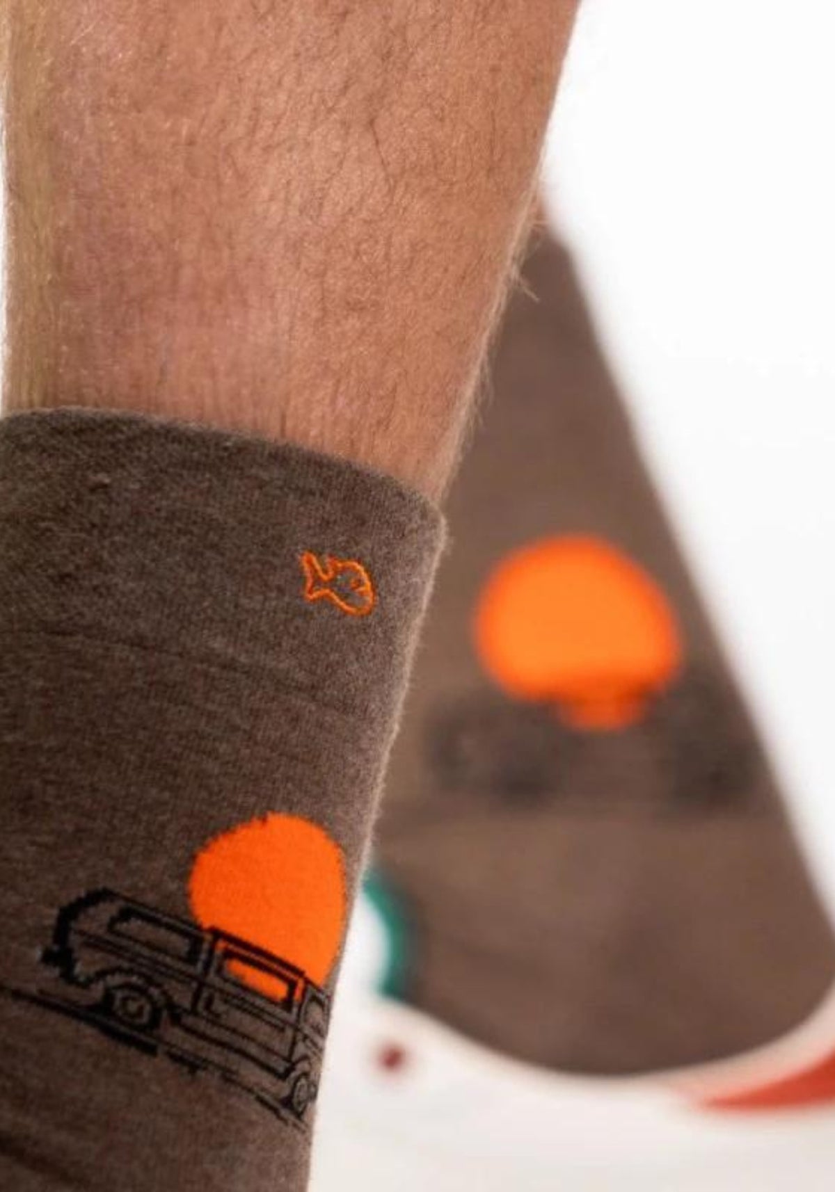 Zoom sur les chaussettes fantaisie Van Trip pour homme de chez Billybelt