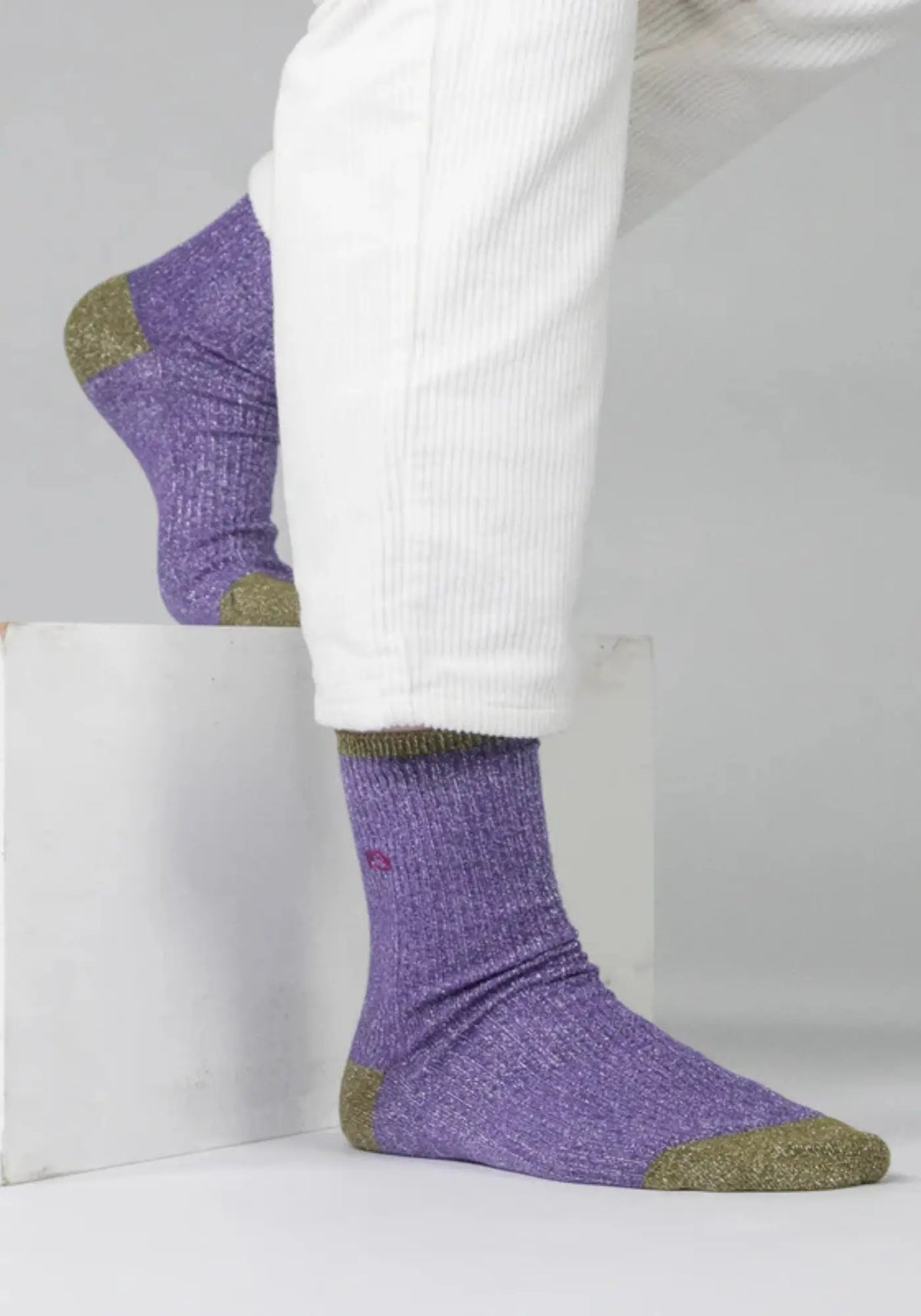 Les chaussettes vintage pailletées indigo de chez Billybelt