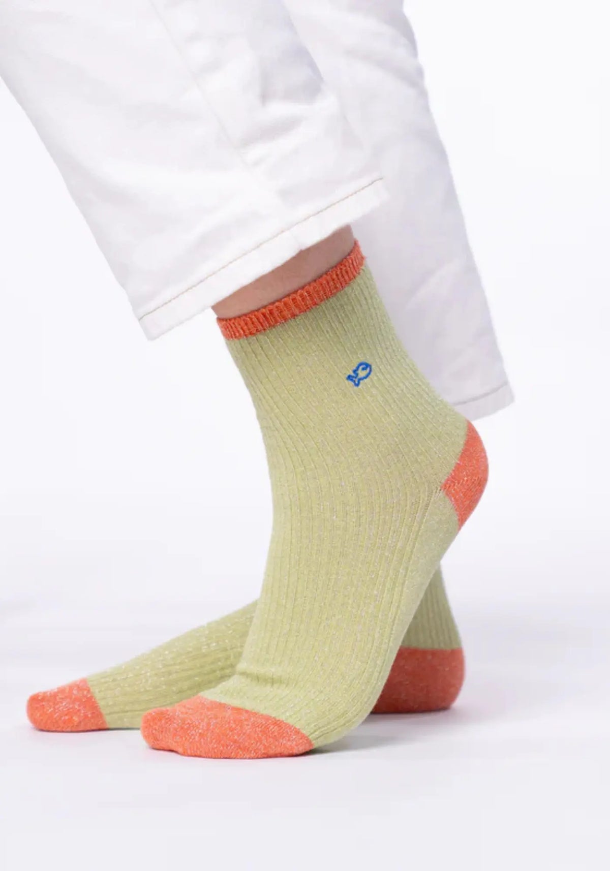 Les chaussettes vintage pailletées vert menthe de chez Billybelt