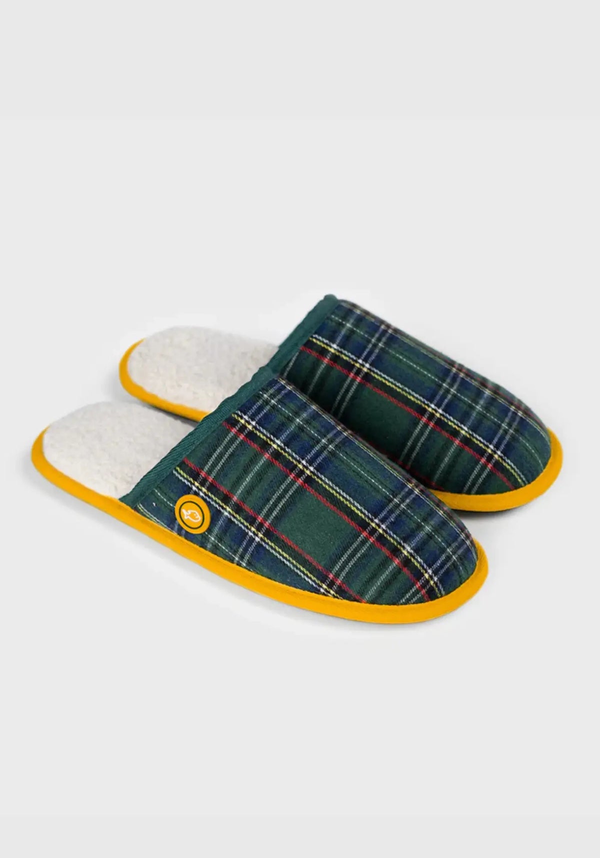 Les chaussons à carreaux vert de chez Billybelt