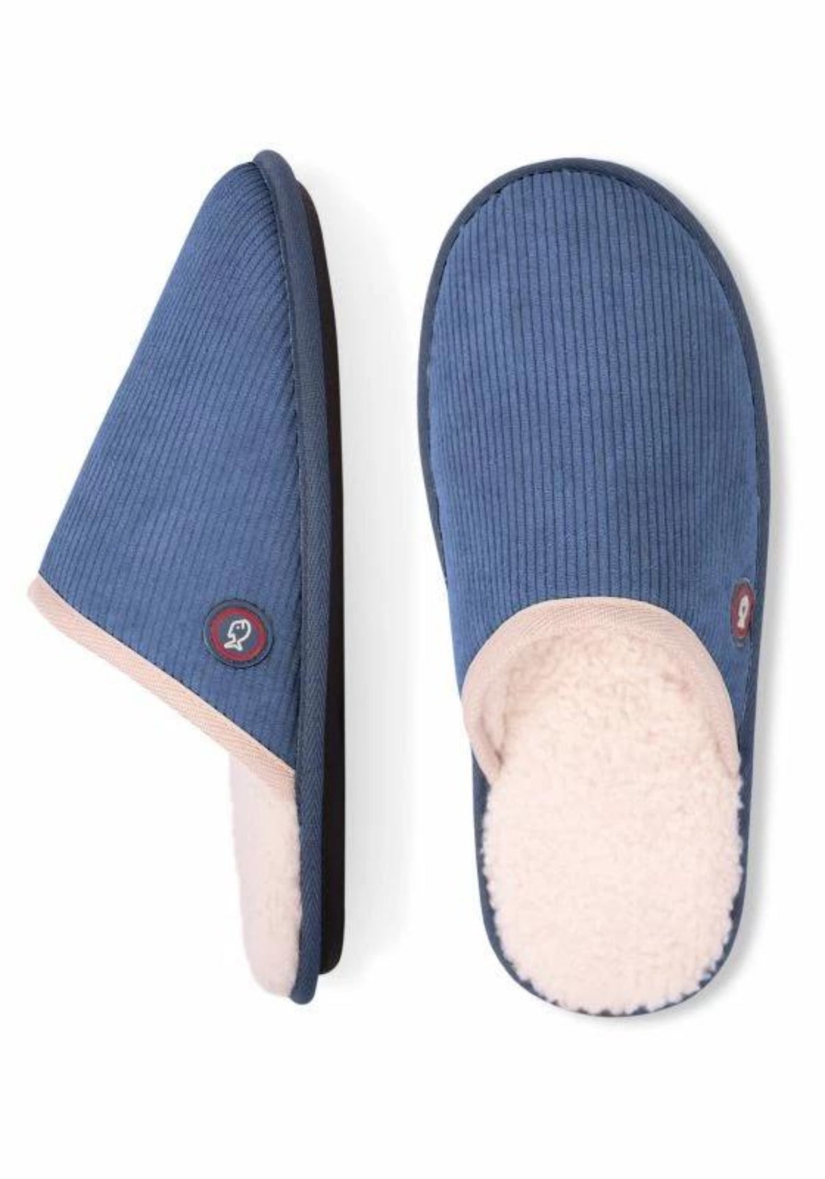 Les chaussons pour homme en velours marine de chez Billybelt