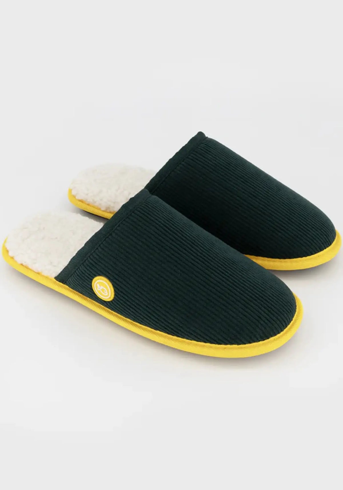 Les chaussons velours vert de chez Billybelt