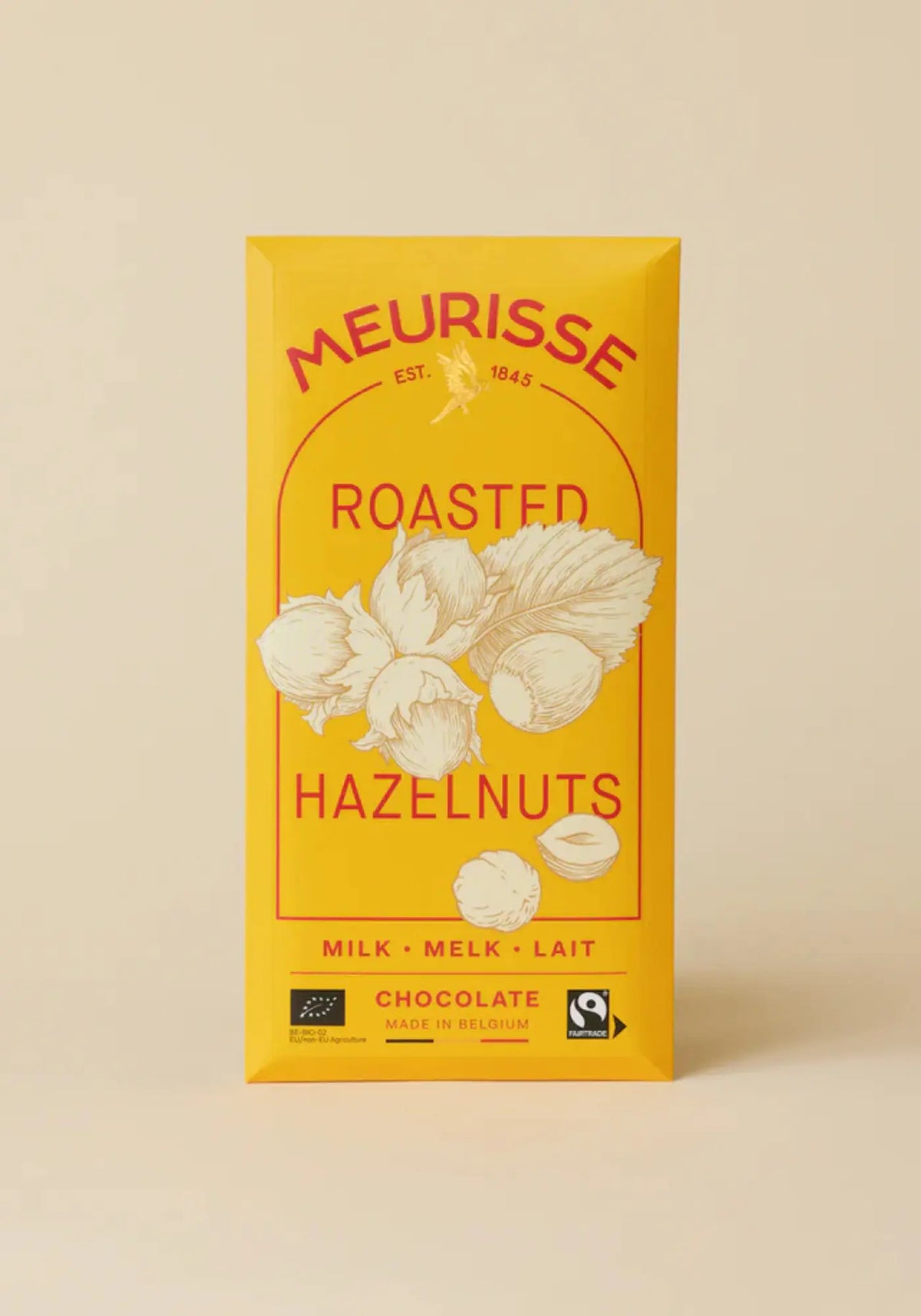 La tablette de chocolat au lait 39% noisettes grillées de chez Meurisse