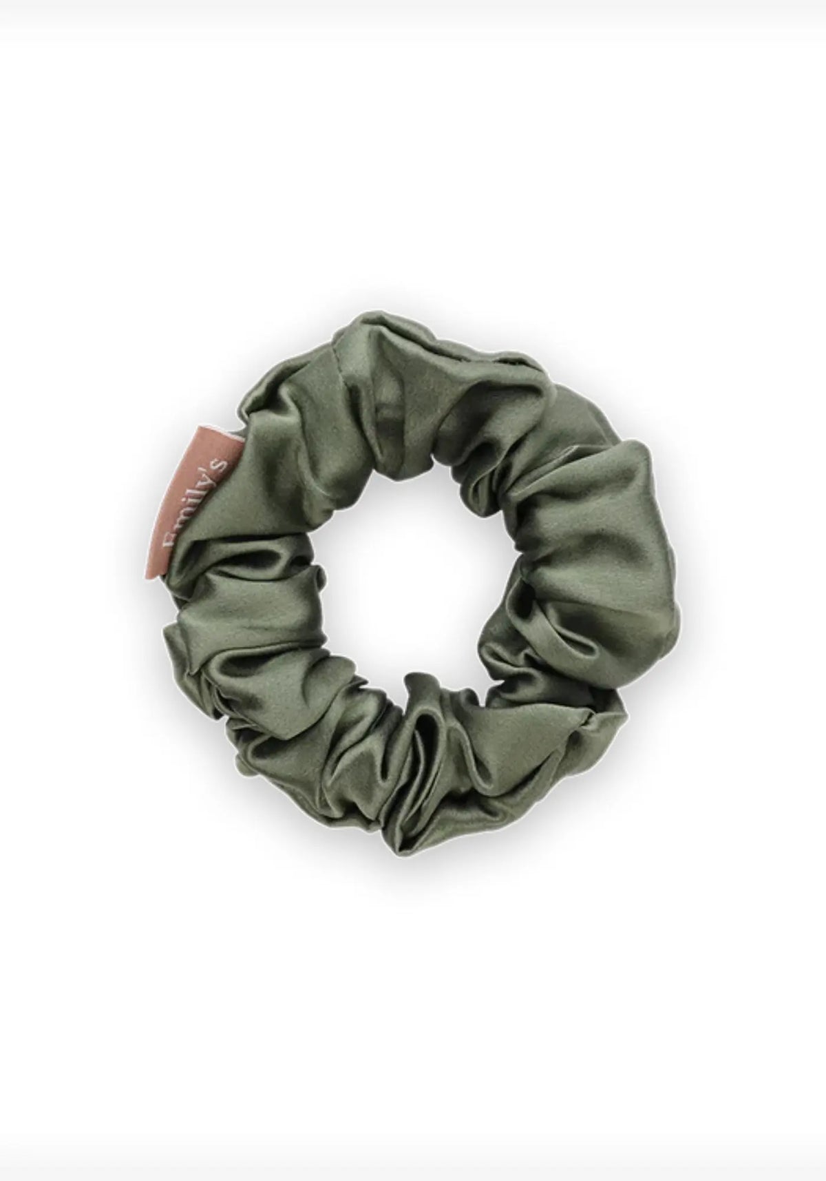 Le chouchou en soie vert sauge de chez Emily's Pillow