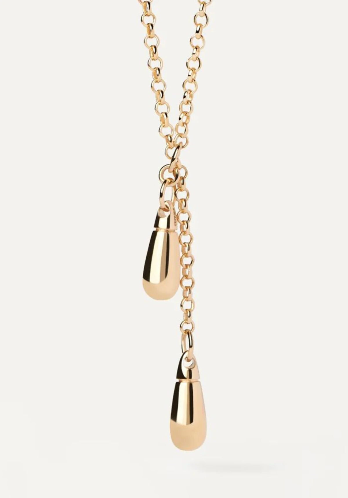 Zoom sur le collier chaîne Tango en or jaune 18 carats pour femme de chez PD Paola