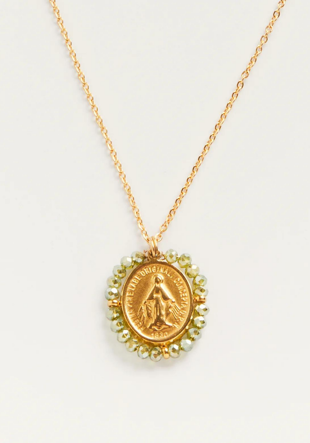 Collier Santa Maria Shiny Green Fancy Palas. 