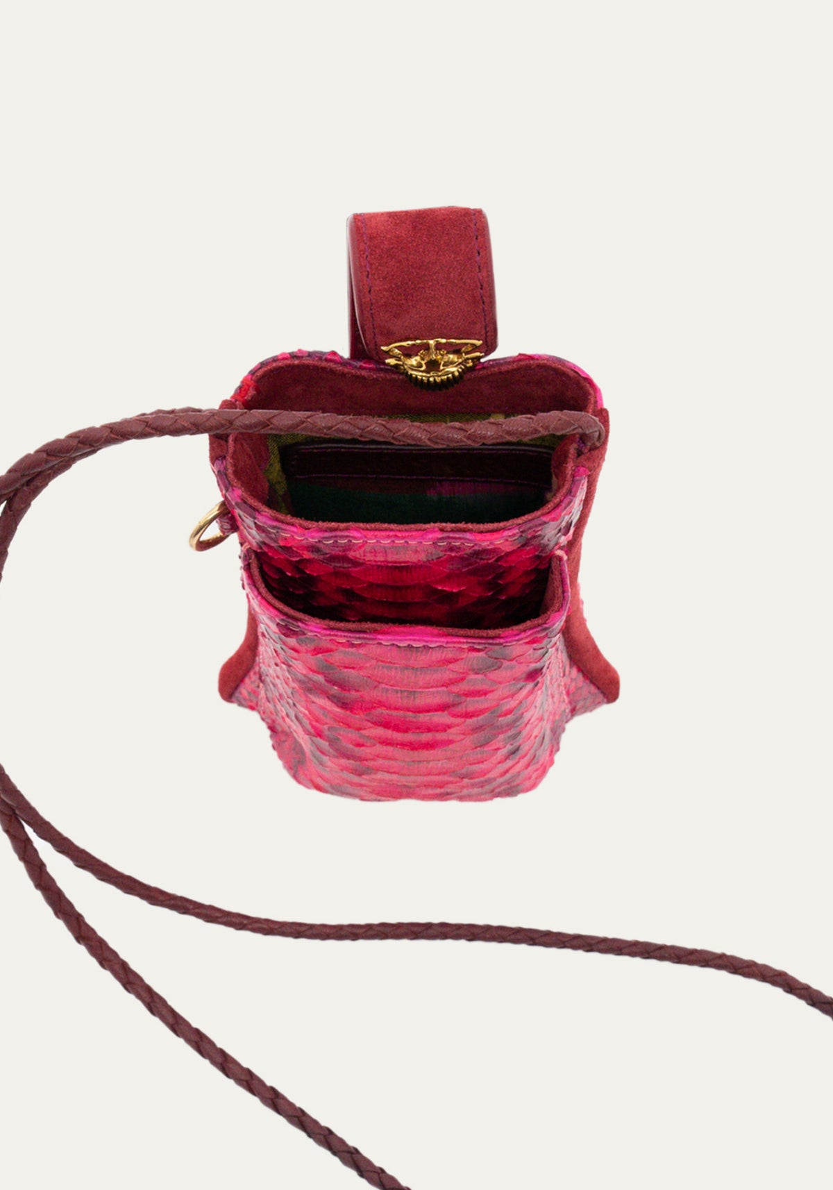 L'intérieur de l'étui de téléphone Marcus celosia rose pour femme de chez Claris Virot
