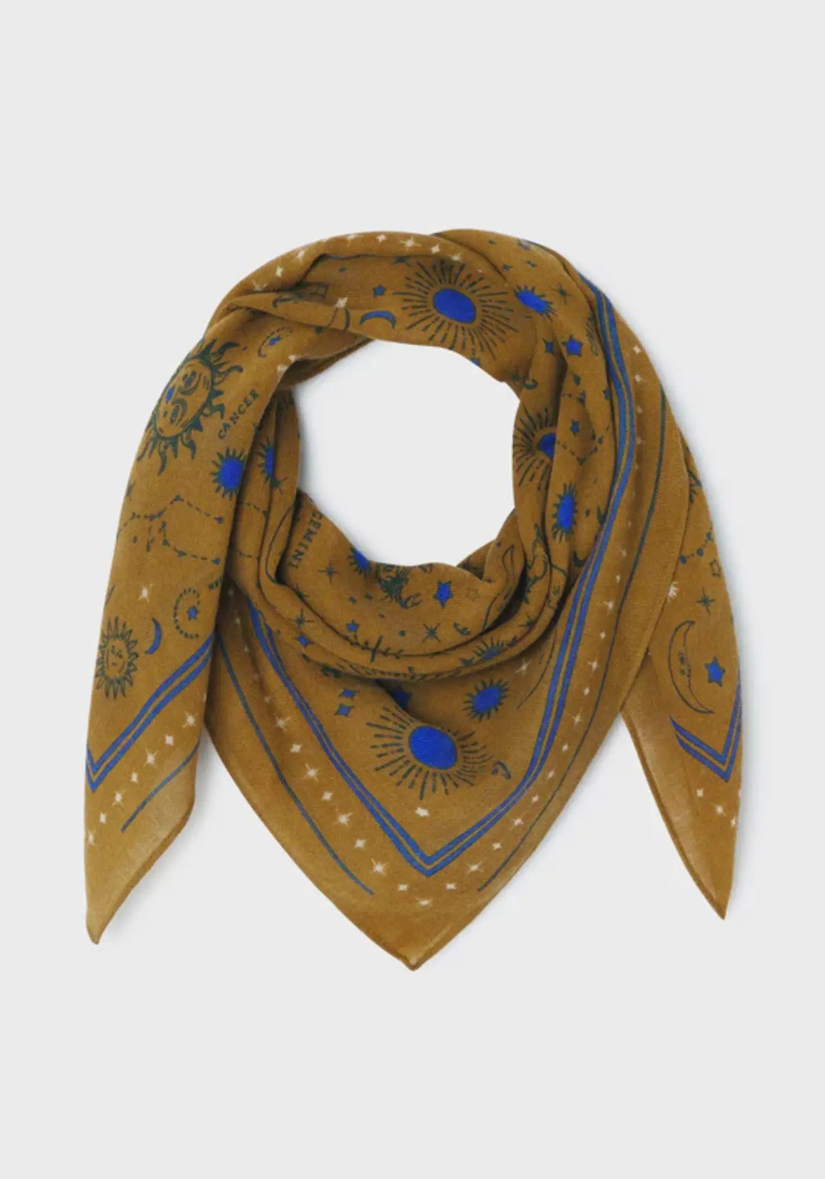 Le foulard 100% laine Madeleine couleur olive de chez Billybelt