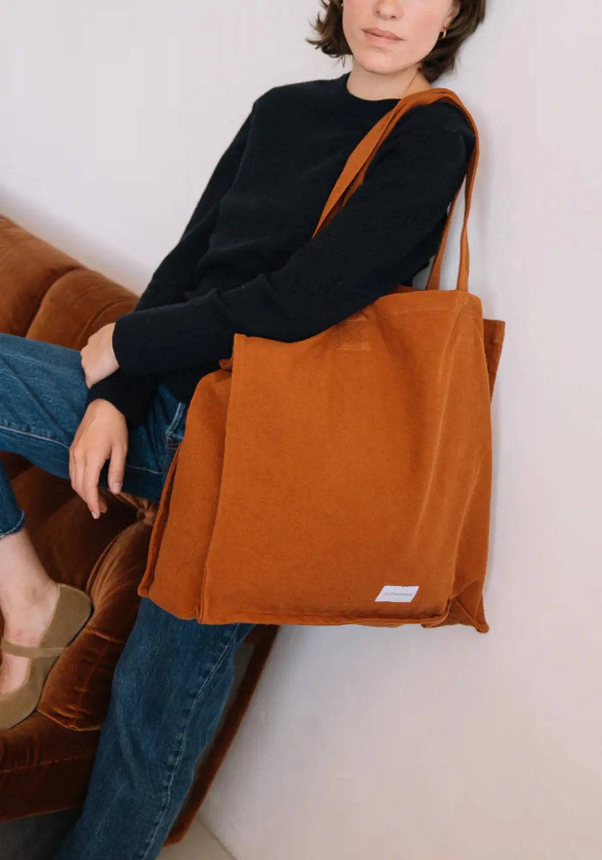 Le grand sac cabas marron caramel des Pensionnaires