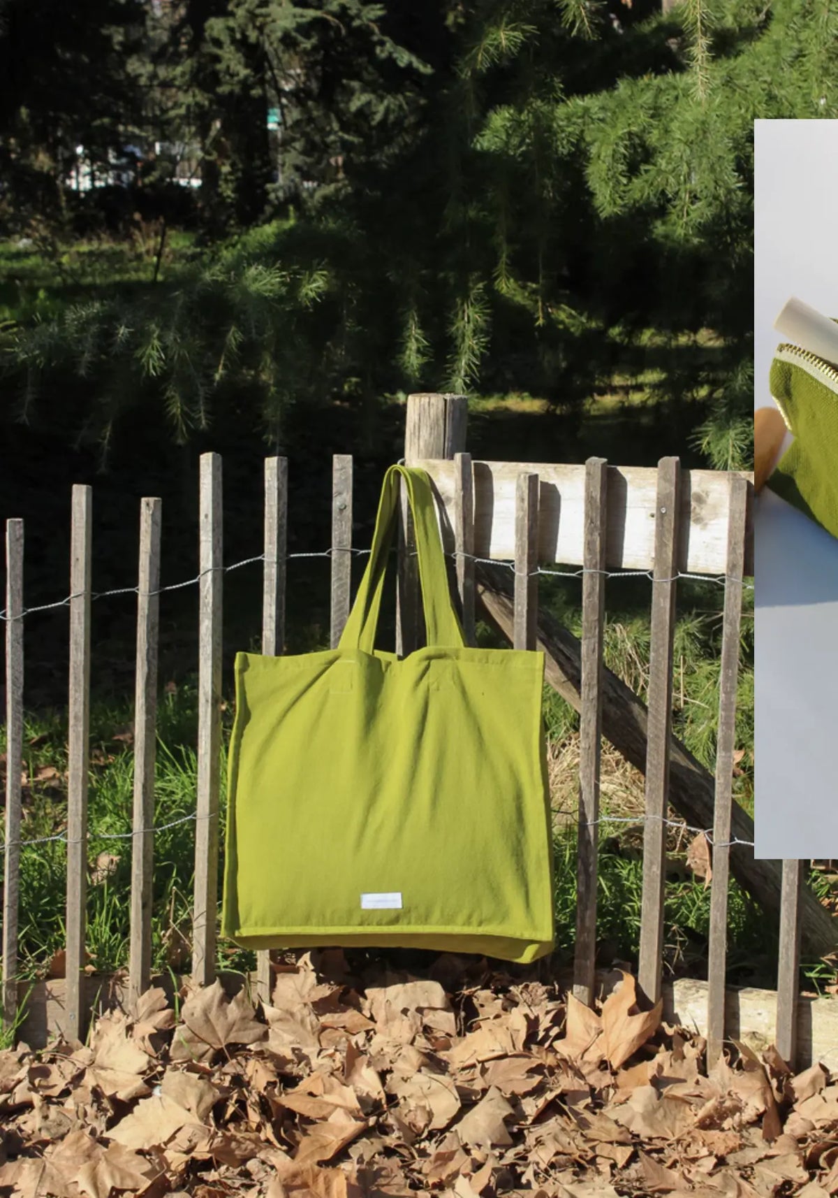 Le grand sac cabas vert mousse des Pensionnaires